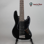 FENDER Squier Affinity Series™ Jazz Bass® VI, Laurel Fingerboard, Black Pickguard - Black Metallic (DEMO)