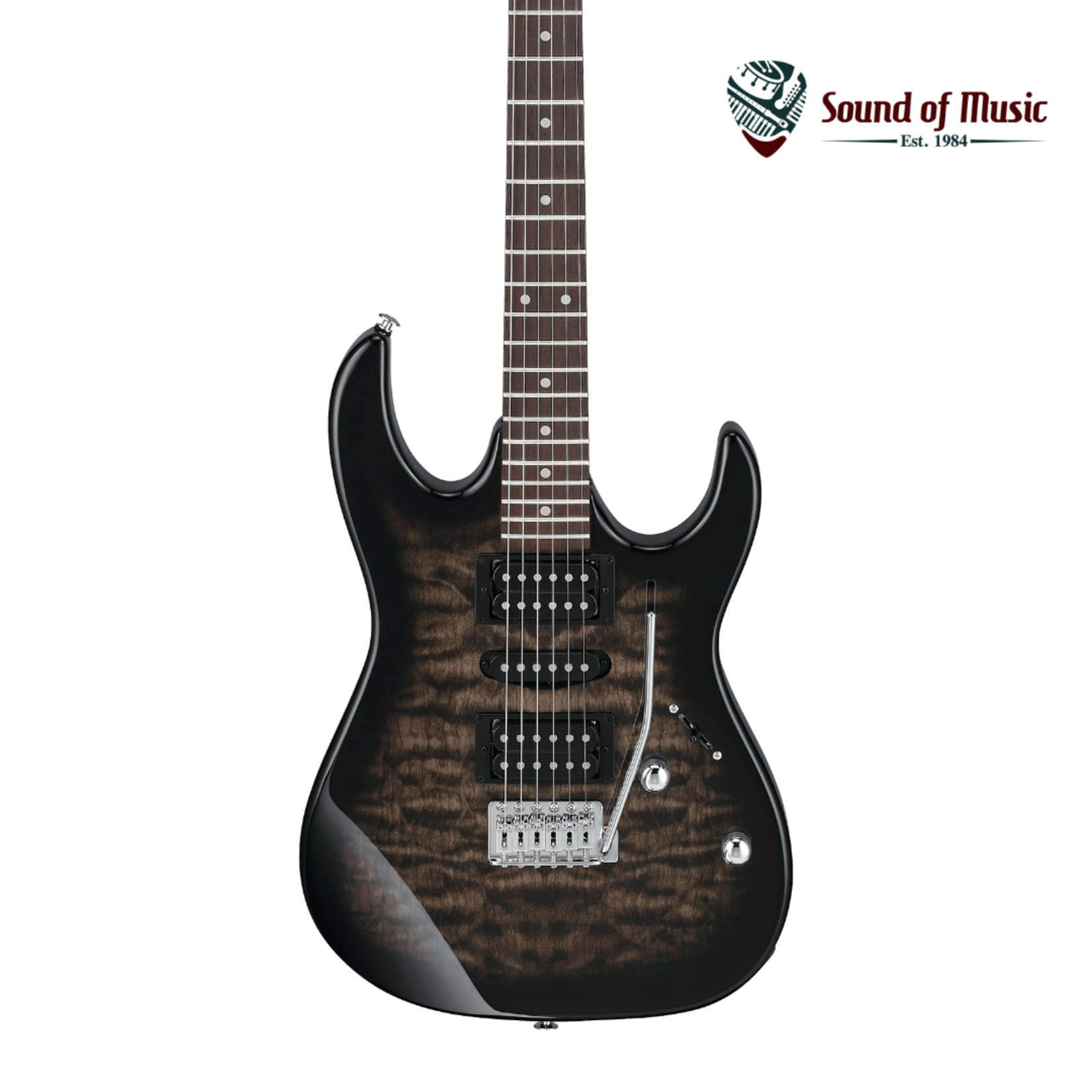 Ibanez GRX70QA TKS Electric Guitar - Transparent Black