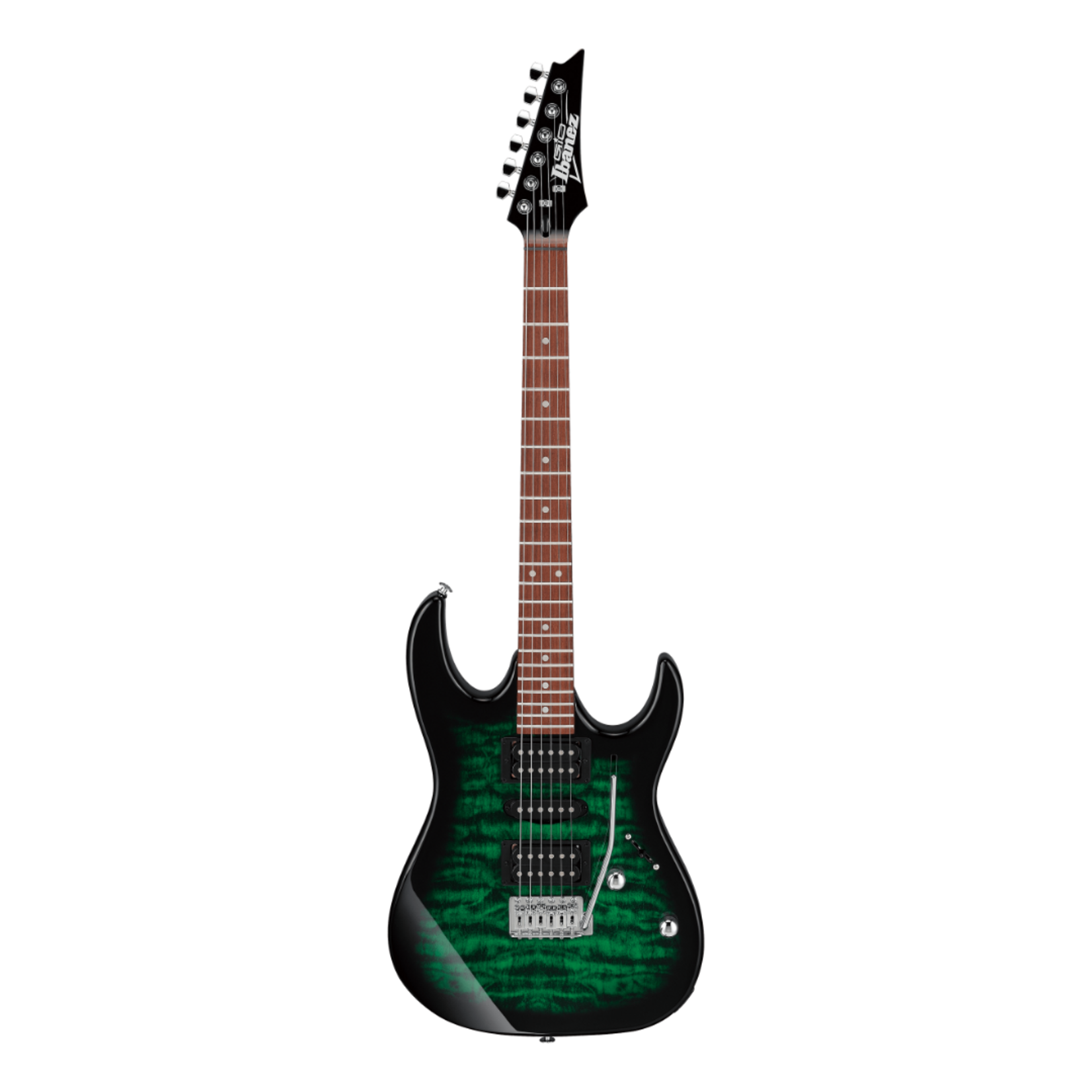 Ibanez Gio GRX70QA Electric Guitar - Transparent Emerald Burst