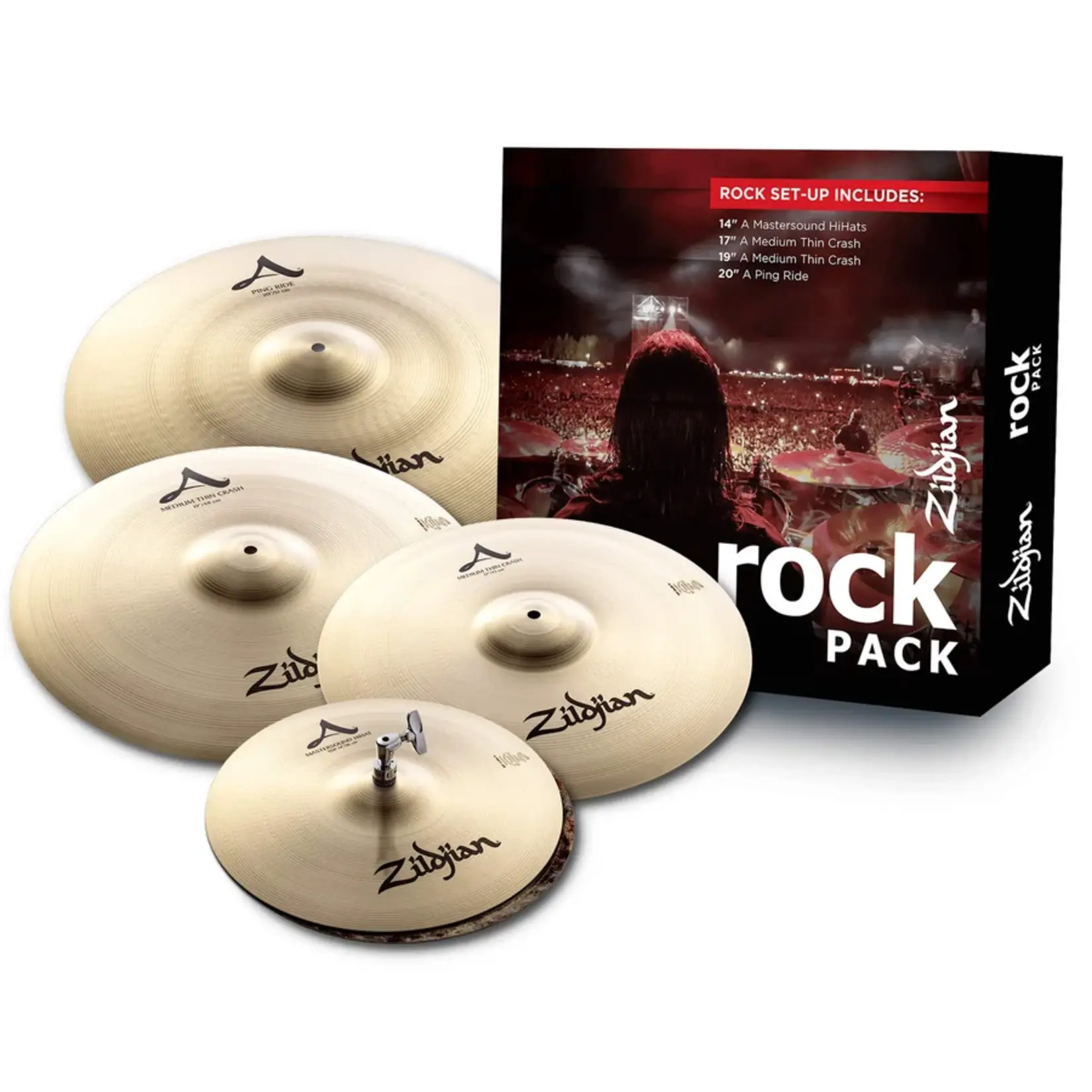 Zildjian A Rock Cymbal Set - 14/17/19/20 inch