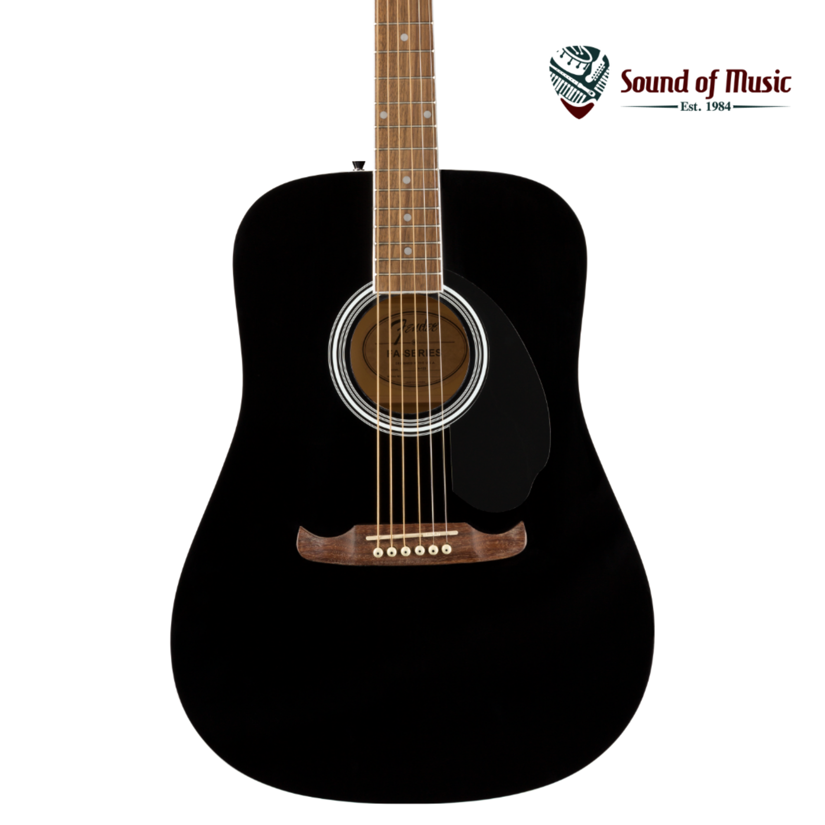 Fender FA-125 Dreadnought Walnut Fingerboard W/Bag - Black
