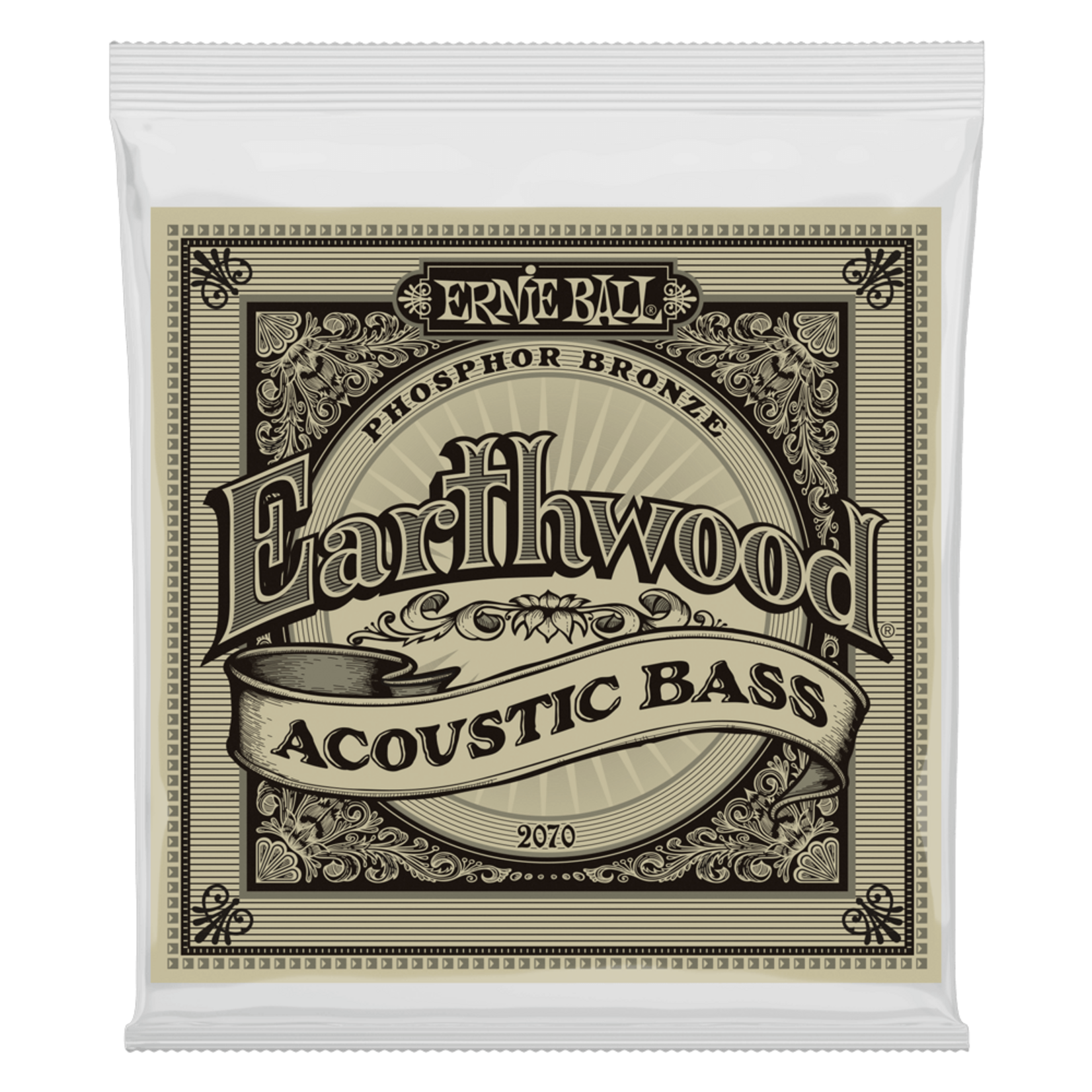 Ernie Ball P02070 Earthwood Phosphor Bronze Acoustic Bass Guitar Strings, 45-95 Gauge
