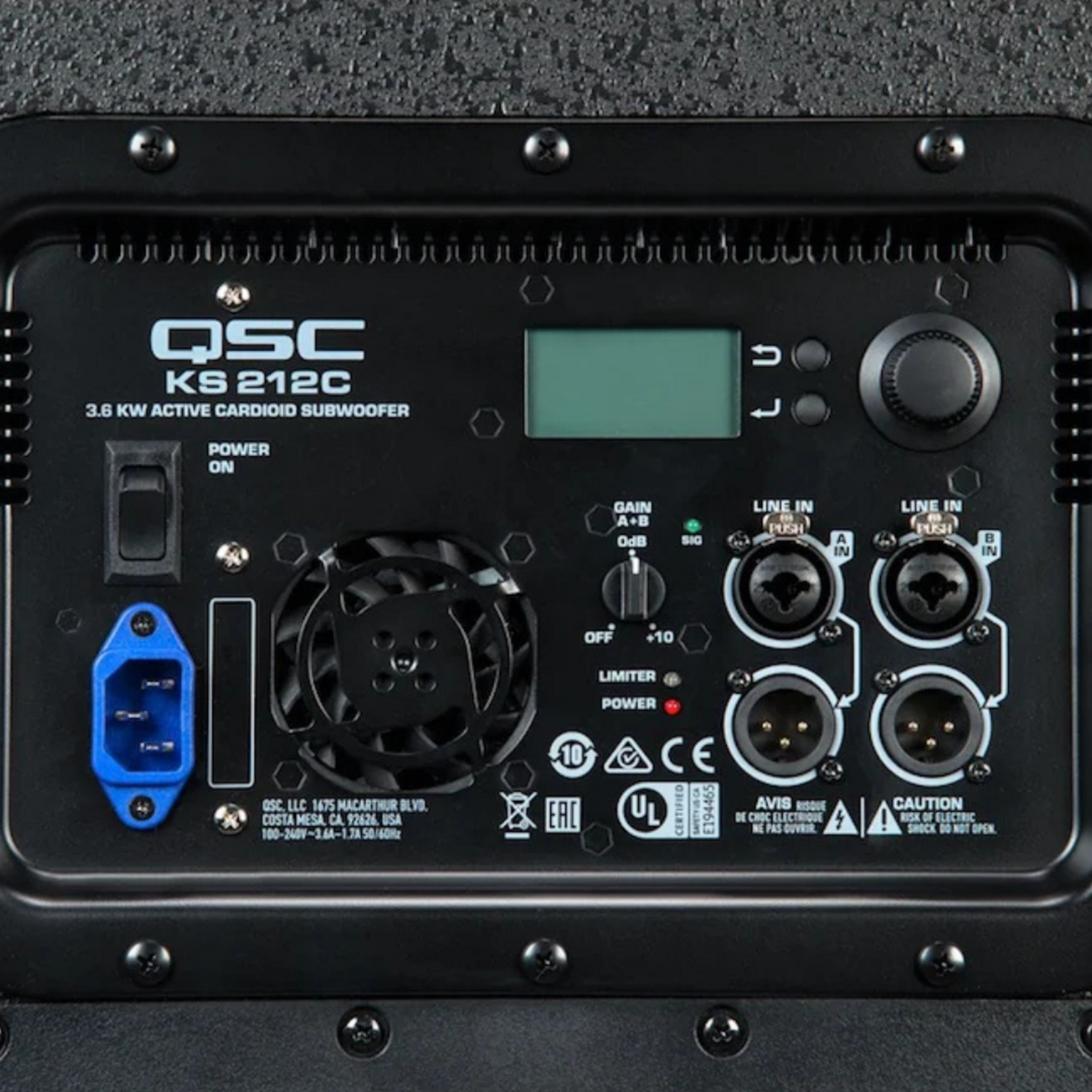 QSC KS212C Powered 3600W Dual 12" Cardioid Subwoofer