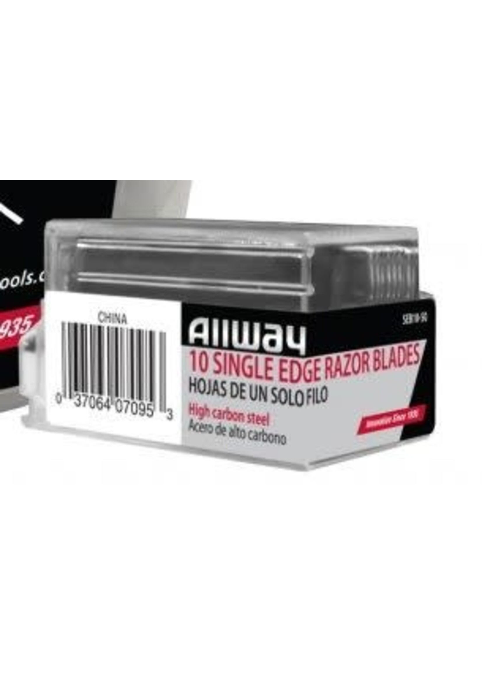 Allway Single Edge Razor Blades, 10/card