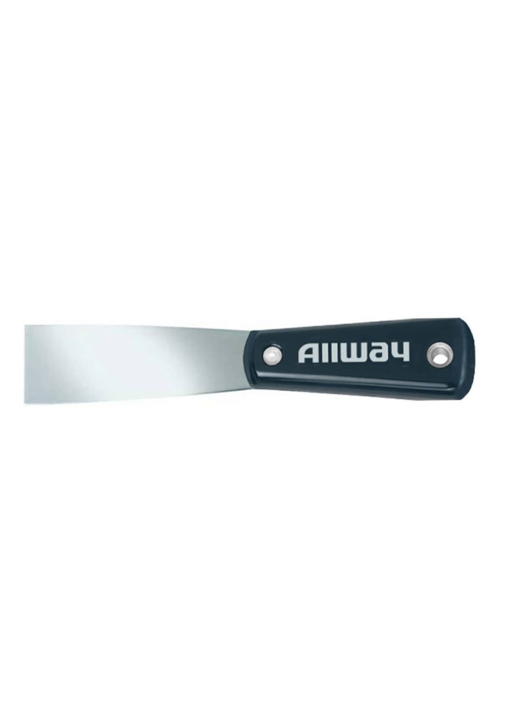 Allway 1-1/4" Stiff Nylon Handle Putty Knife, labelled
