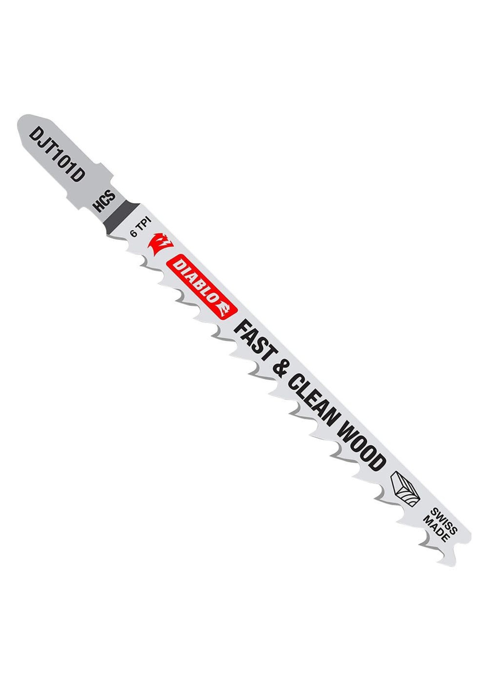 Freud/Diablo 4 in. 6 TPI High Carbon Steel T-Shank Jig Saw Blades for Fast Cuts in Clean Wood DJT101D5