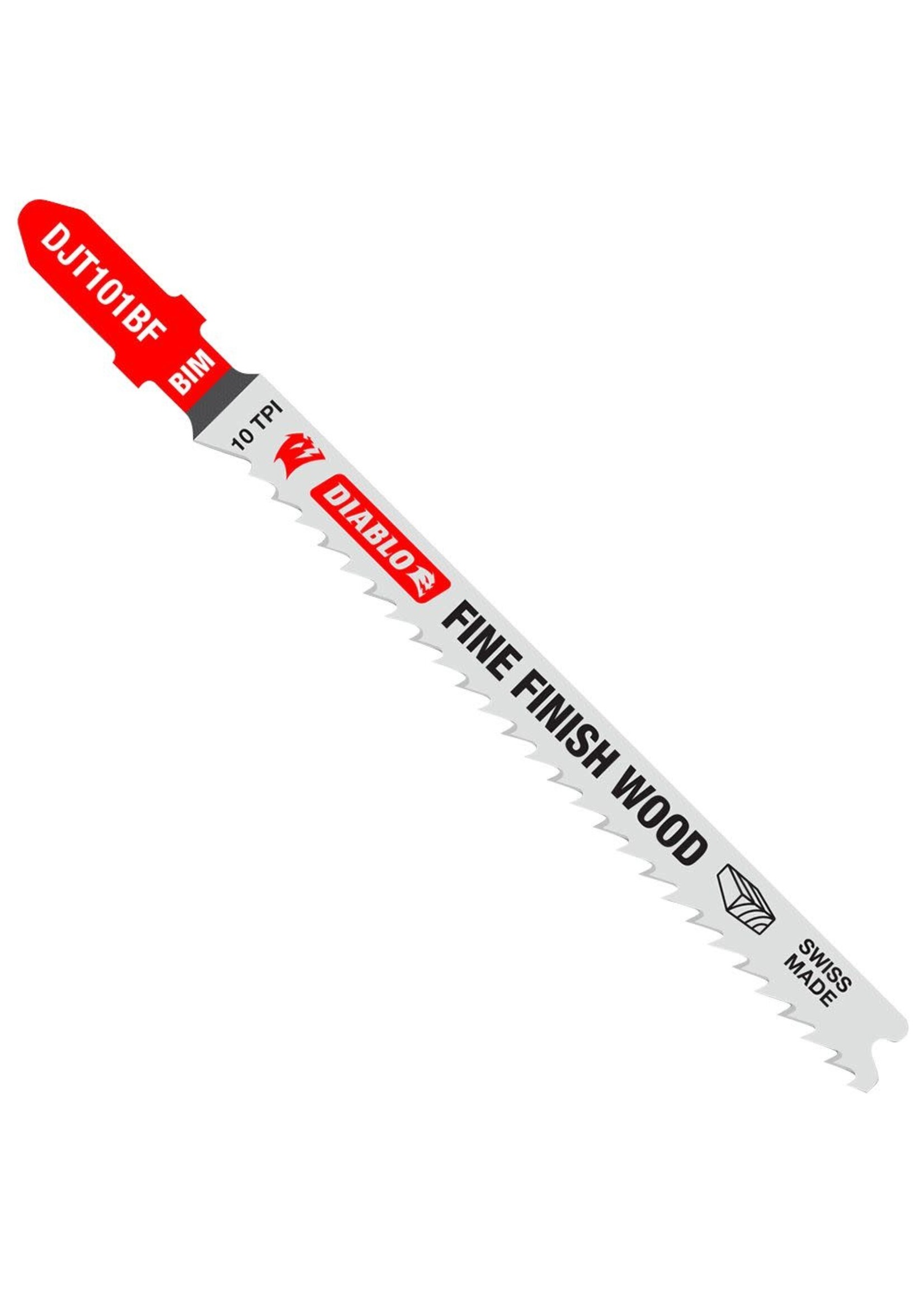 Freud/Diablo 4 in. 10 TPI Bi-Metal T-Shank Jig Saw Blades for Fine Finish Cuts in Wood DJT101BF5