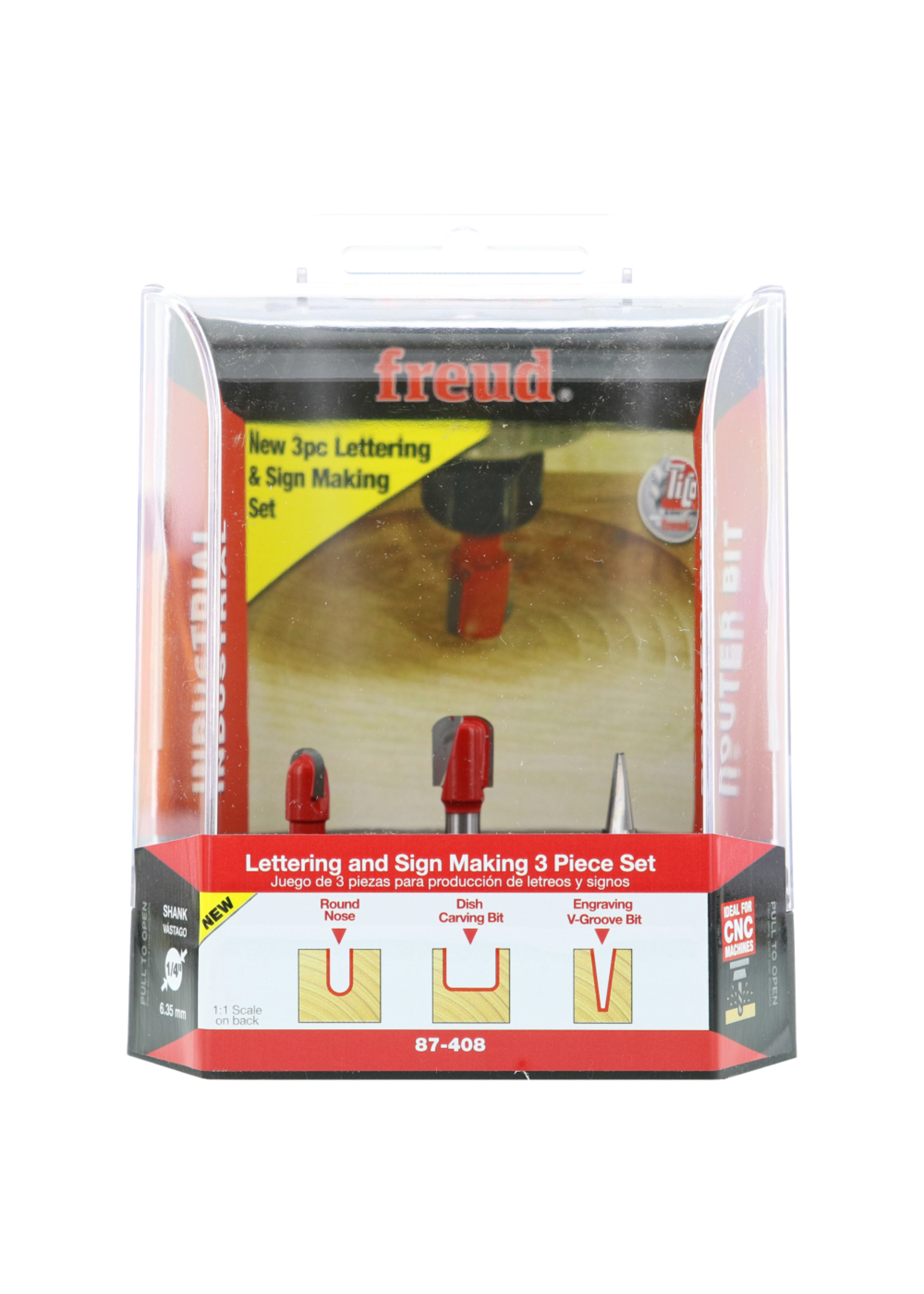 Freud/Diablo 3-PieceCNC Lettering & Sign Making Set 87-408