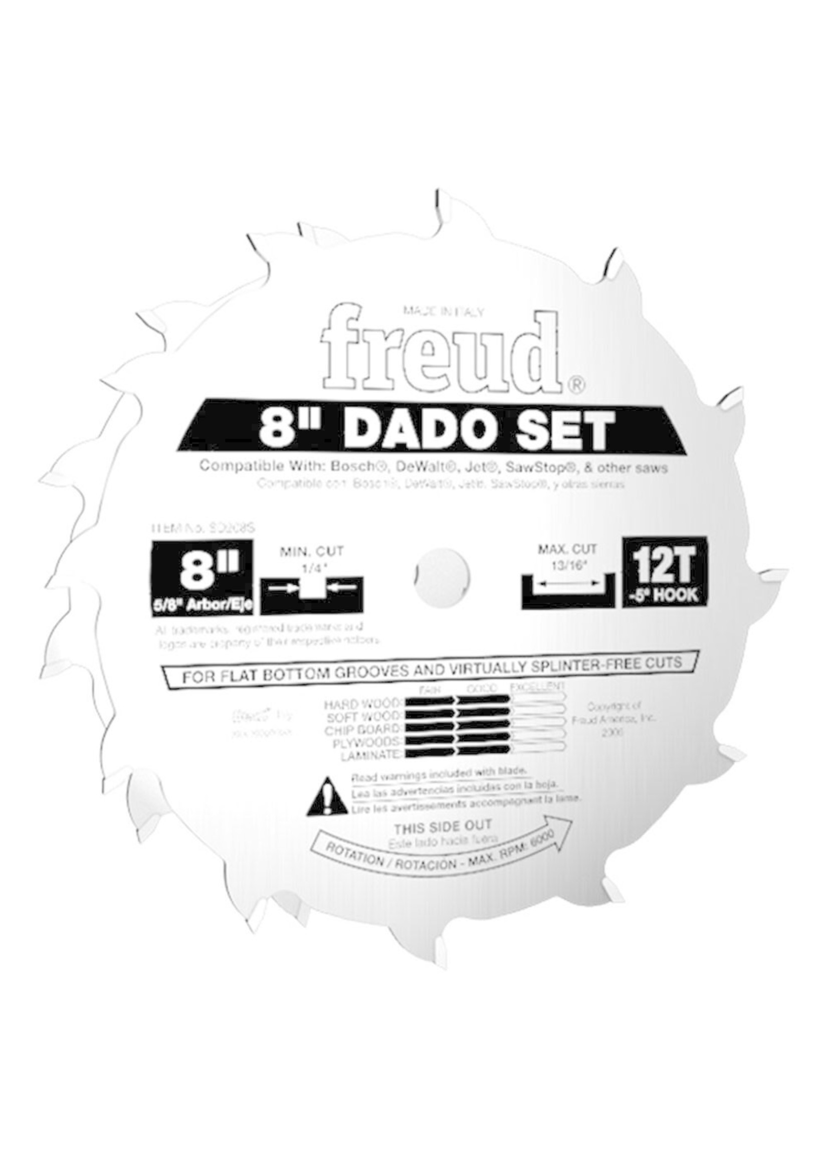 Freud/Diablo 8" Pro Dado Set SD208S