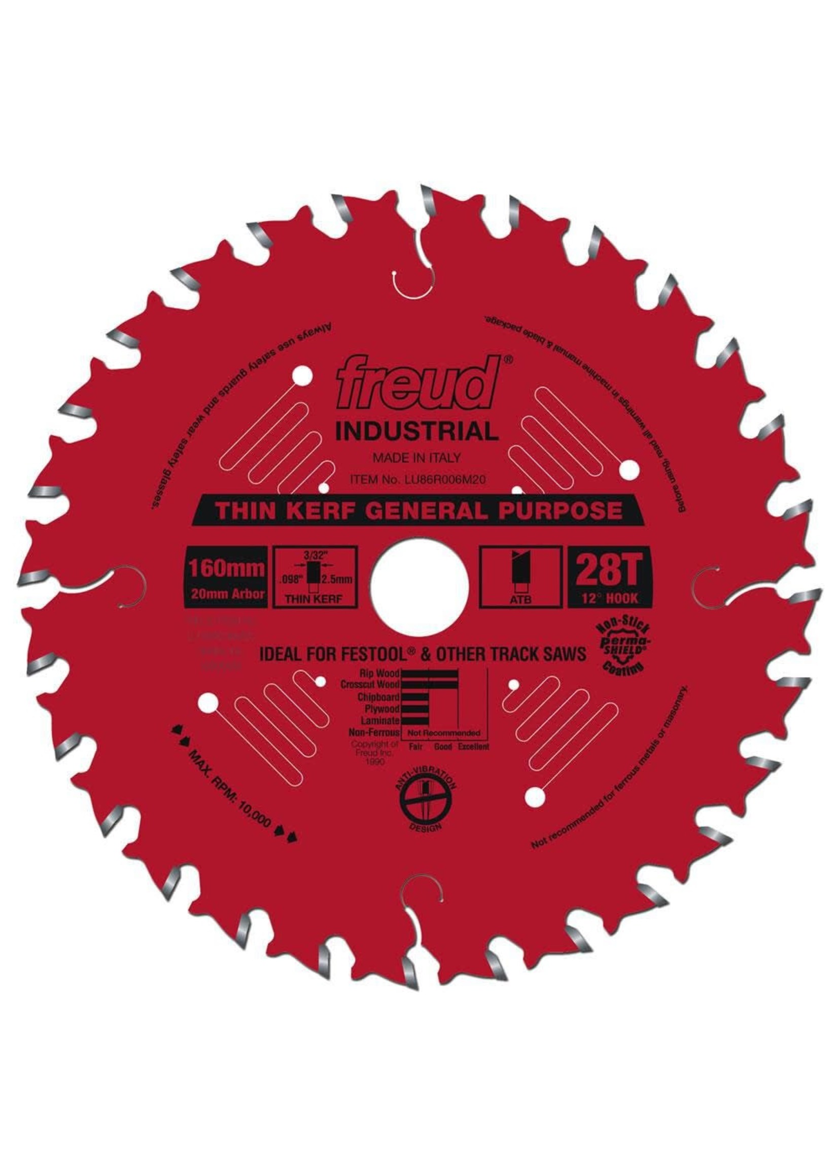 Freud/Diablo 160mm Thin Kerf General Purpose Blade LU86R006M20