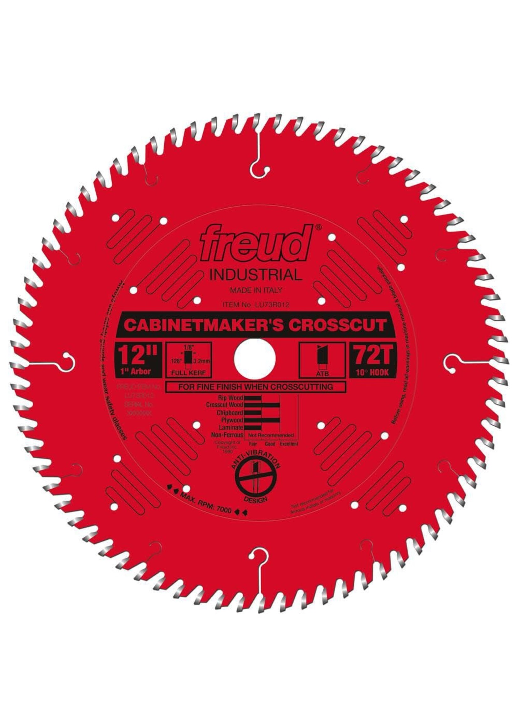 Freud/Diablo 12" Cabinetmaker’s Crosscut Blade LU73R012