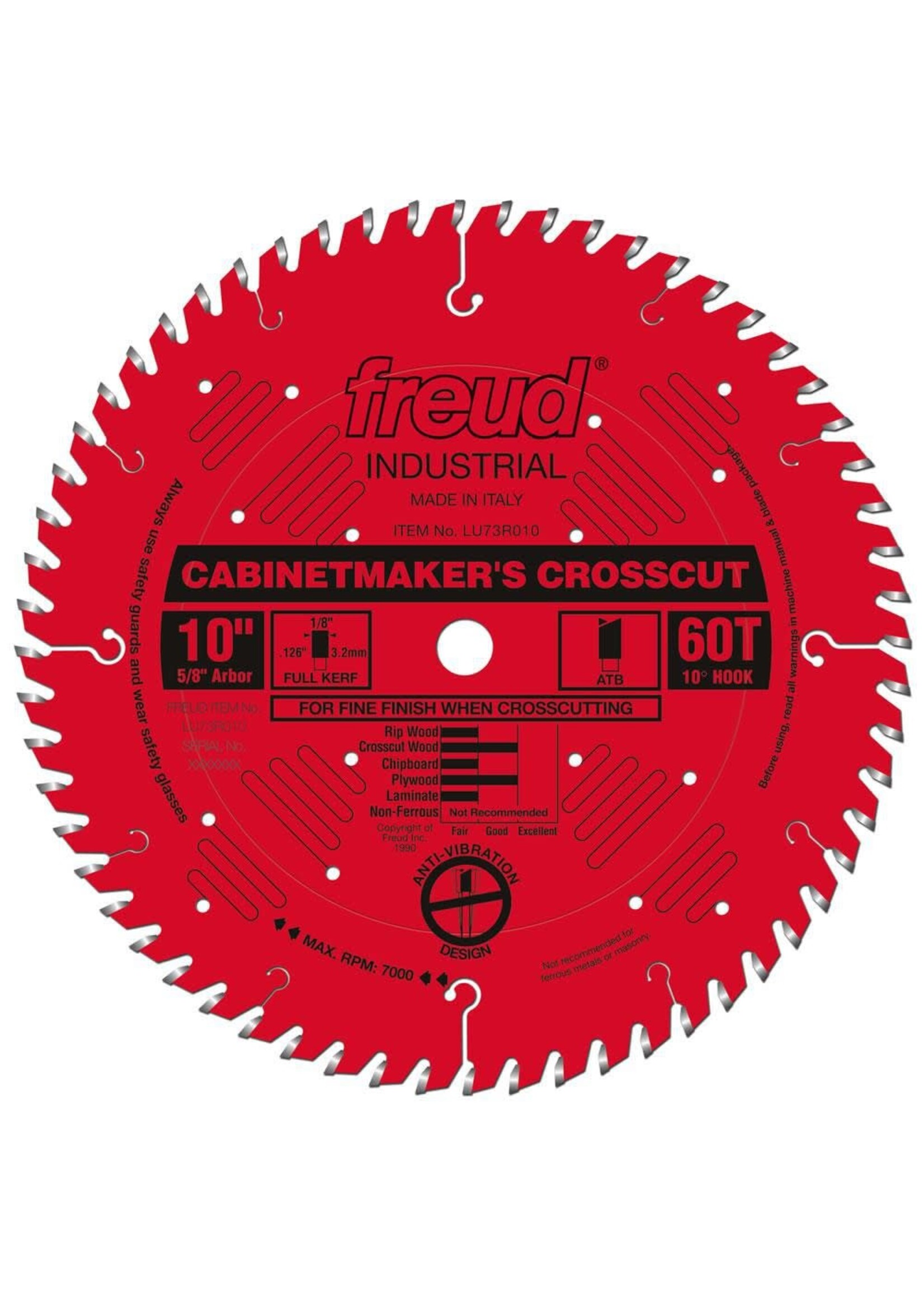 Freud/Diablo 10" Cabinetmaker’s Crosscut Blade LU73R010
