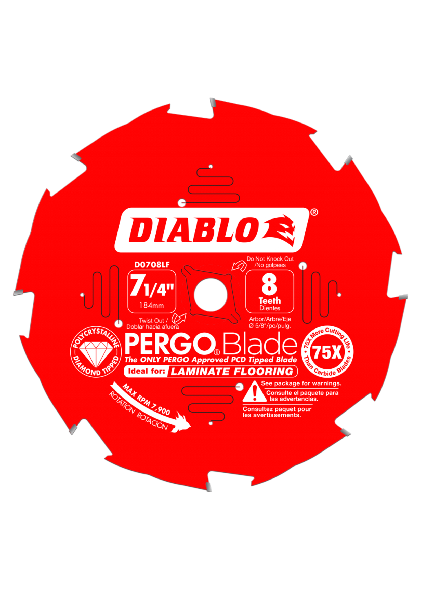 Freud/Diablo 7-1/4X8 PCD LAMINATE FLOORING D0708LFPX