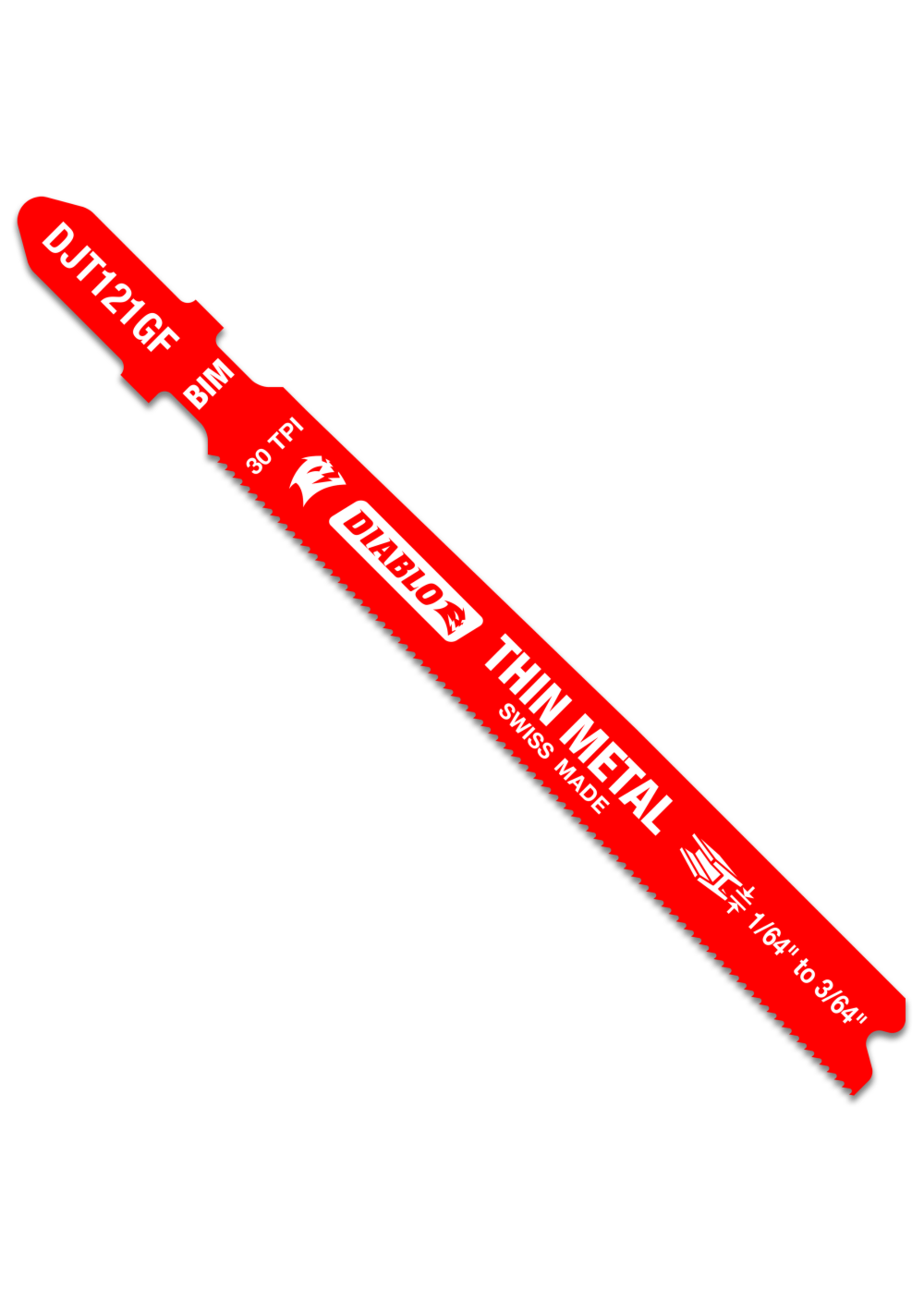 Freud/Diablo 3-5/8 in. 30 TPI Bi-Metal T-Shank Jig Saw Blades for Thin Metal DJT121GF5