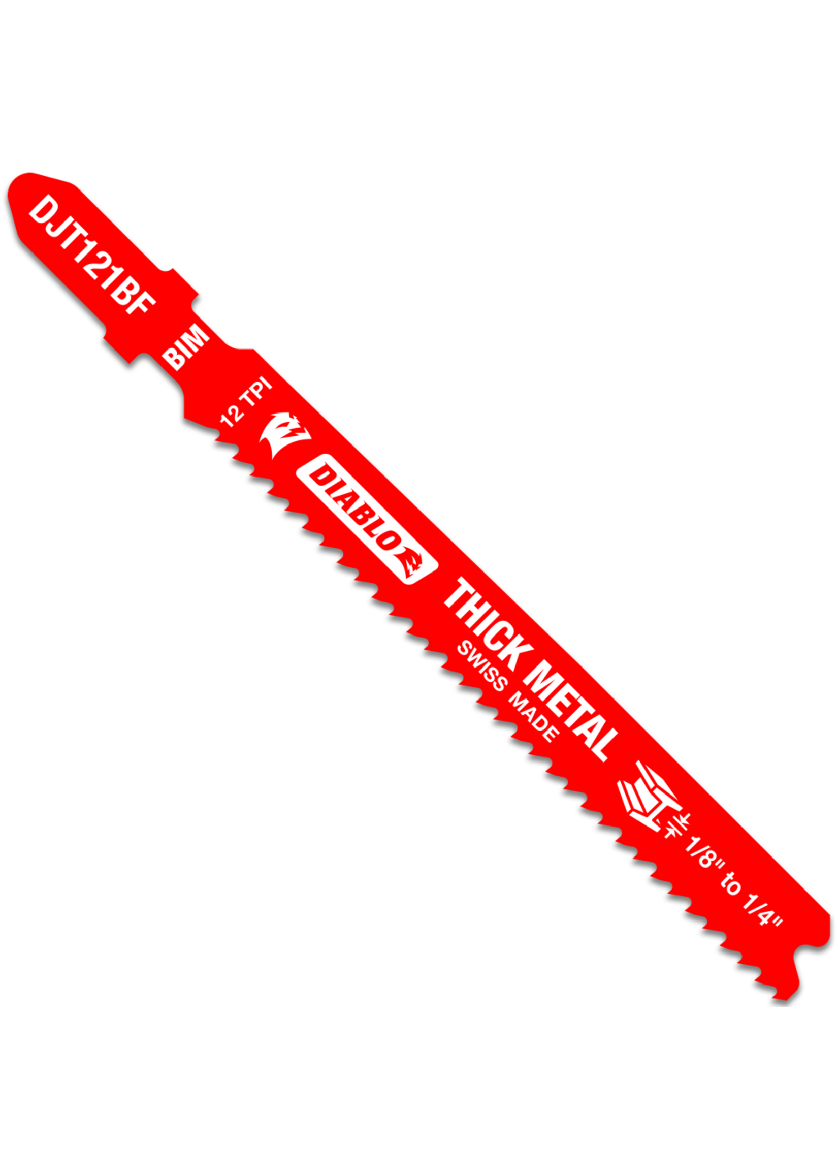 Freud/Diablo 3-3/8 in. 12 TPI Bi-Metal T-Shank Jig Saw Blades for Thick Metal DJT121BF5