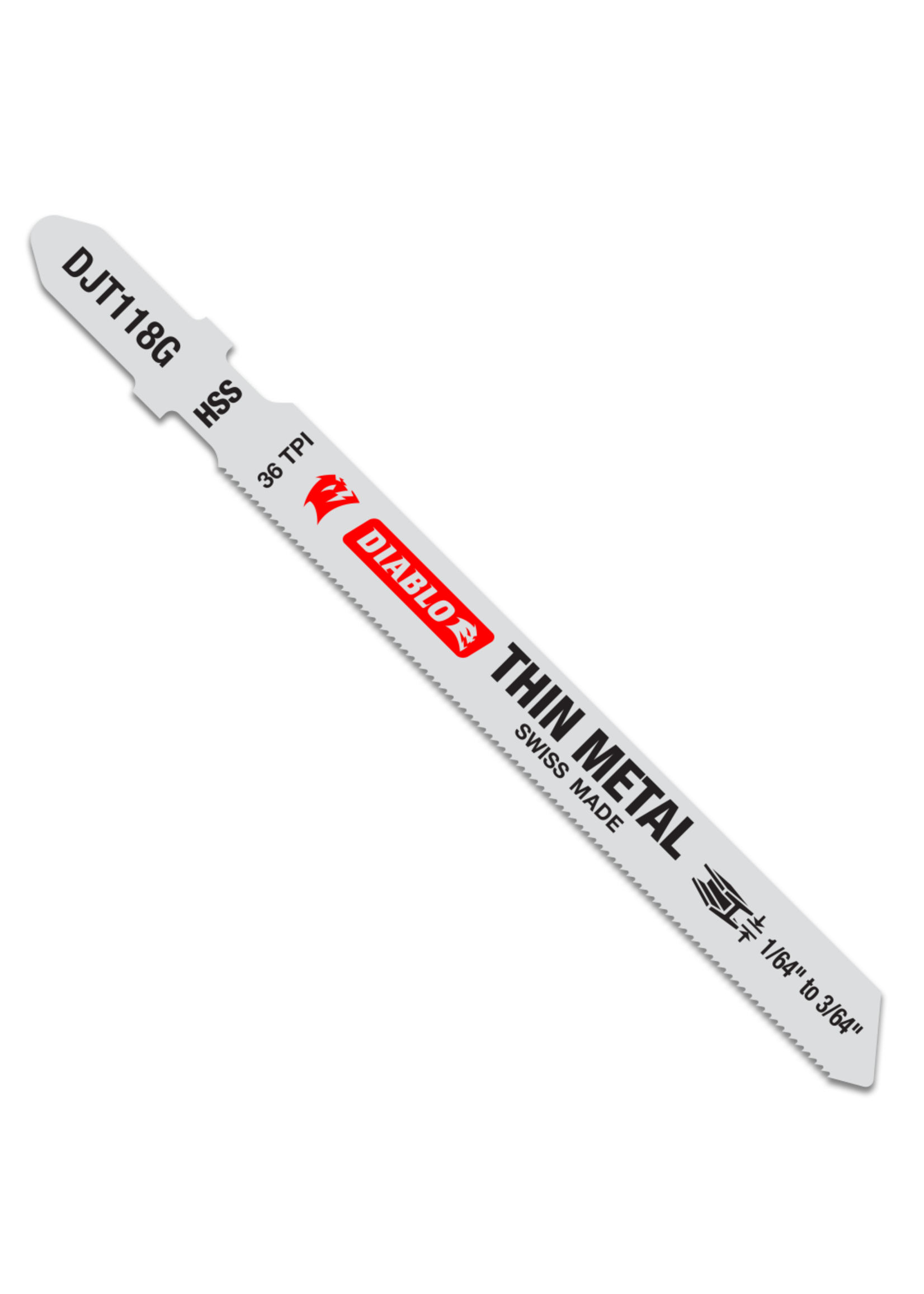 Freud/Diablo 3-5/8 in. 36 TPI High Speed Steel T-Shank Jig Saw Blades for Thin Metal DJT118G5