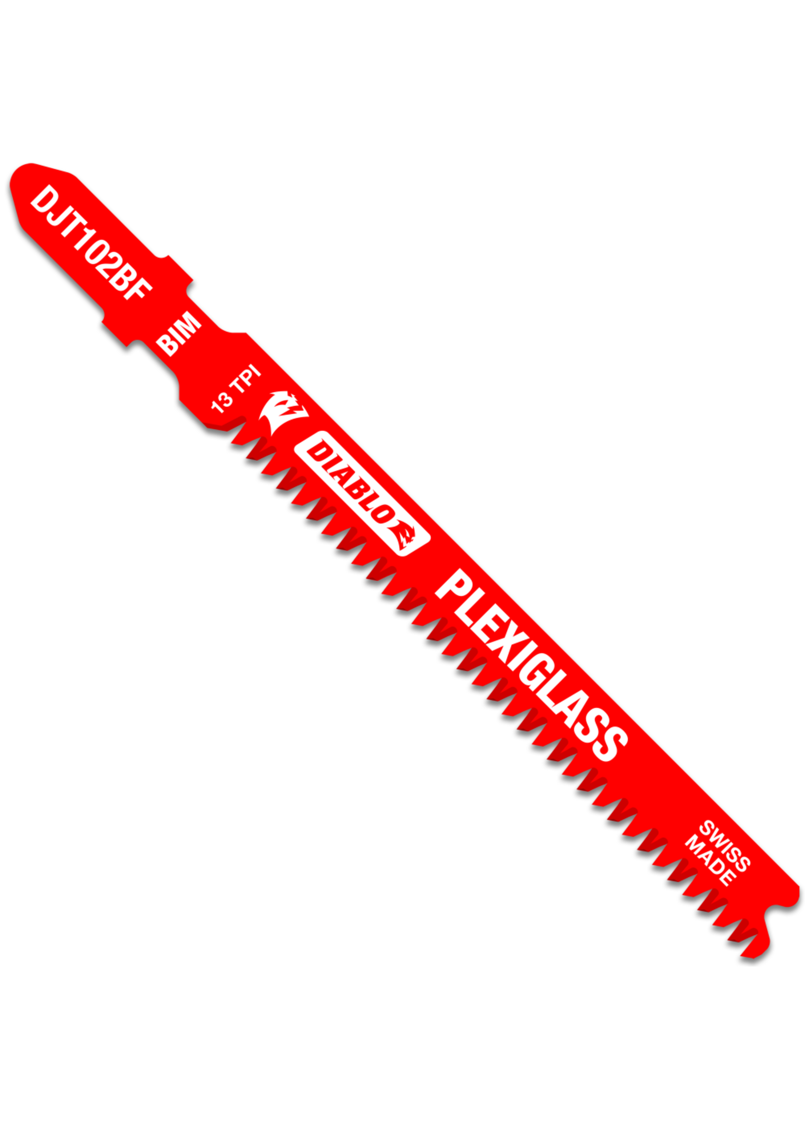 Freud/Diablo 3-5/8 in. 13 TPI Bi-Metal T-Shank Jig Saw Blades for Plexiglass DJT102BF5