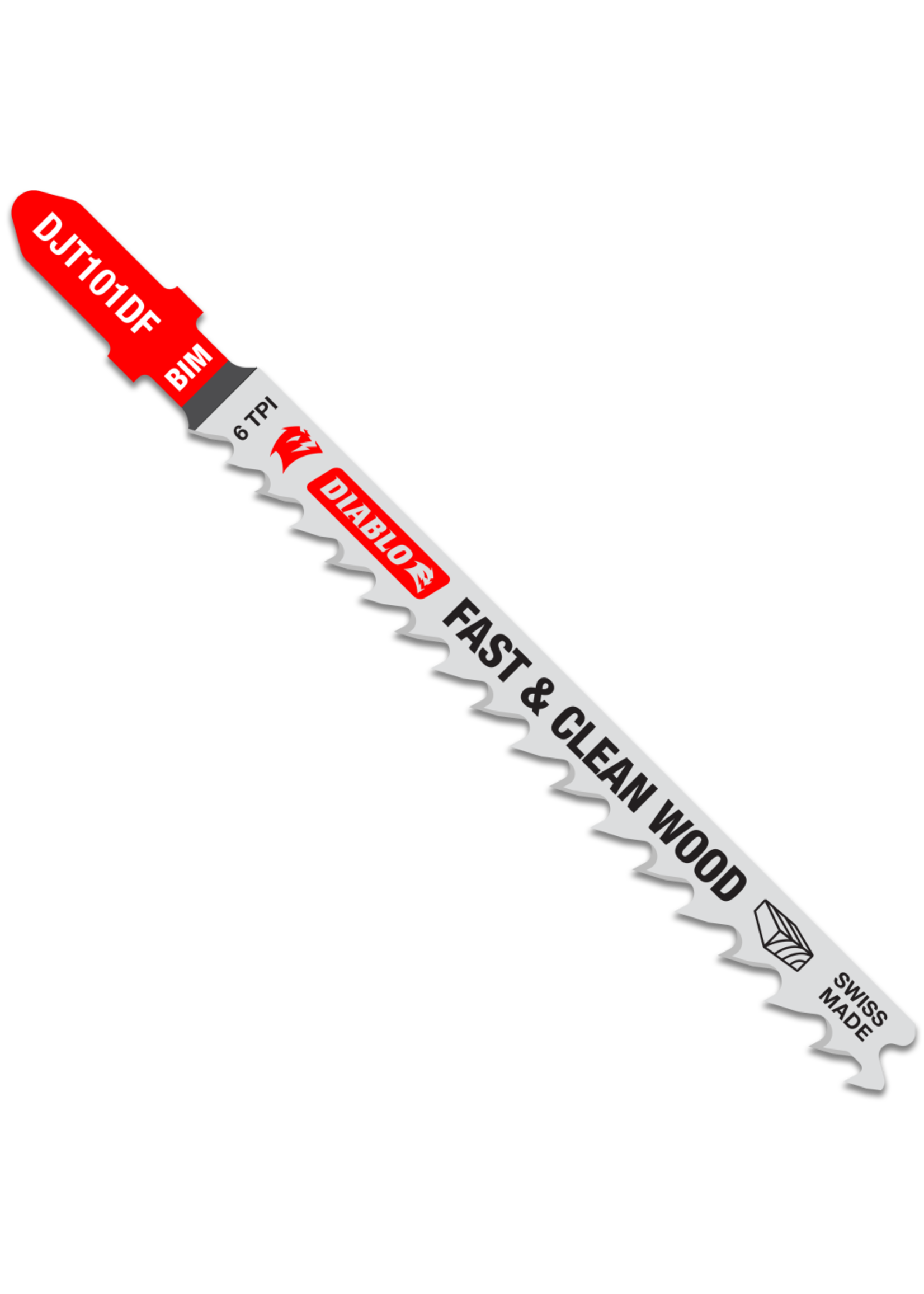 Freud/Diablo 4 in. 6 TPI Bi-Metal T-Shank Jig Saw Blades for Fast Cuts in Wood DJT101DF5