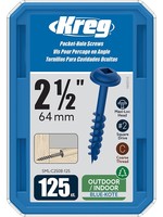 Kreg Kreg Blue-Kote WR Pocket Screws - 2-1/2", #8 Coarse, Washer-Head, 125ct