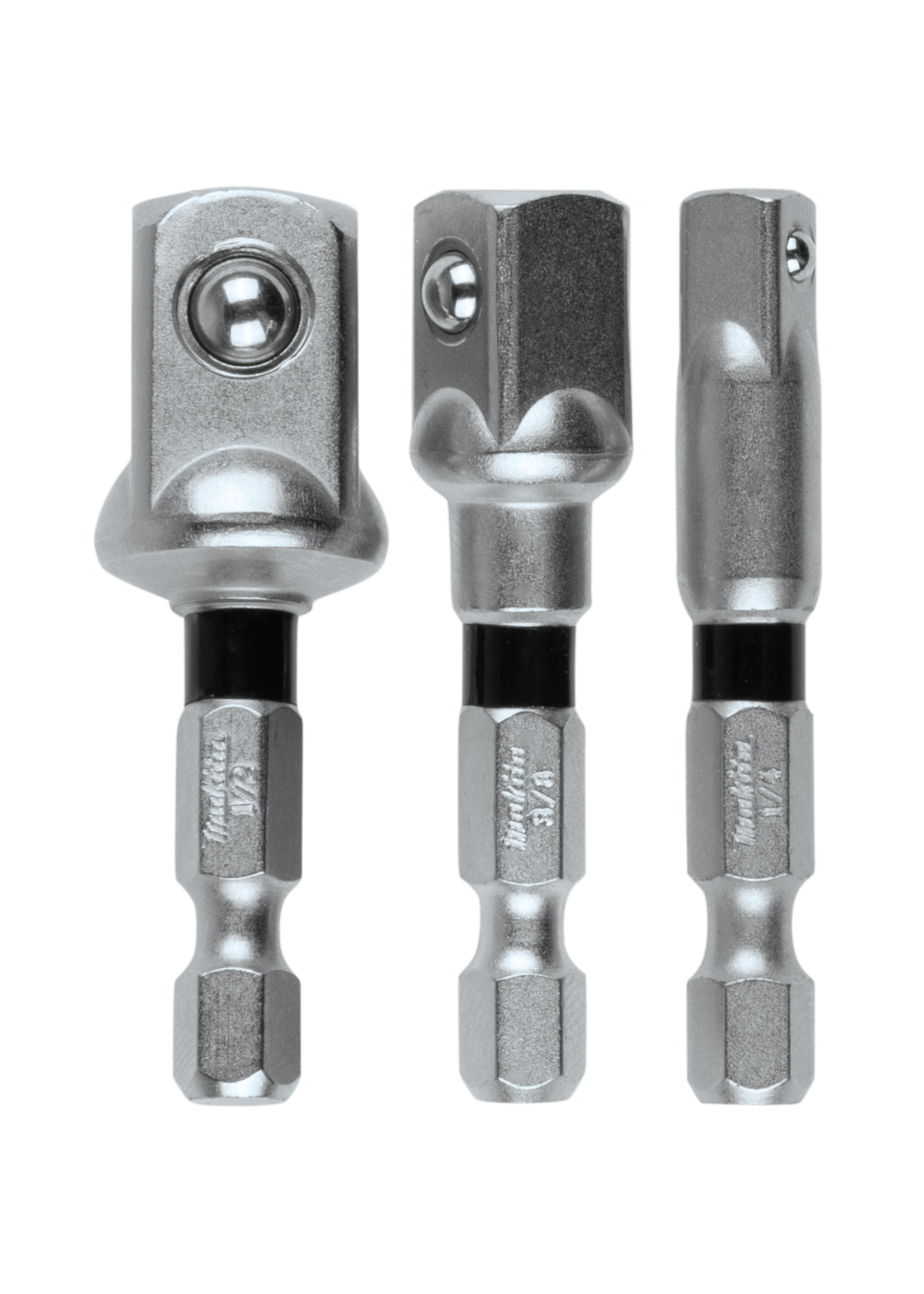 Makita Impact XPS® 3 Pc. Square 2" Socket Adapter Set, 1/4", 3/8" and 1/2"