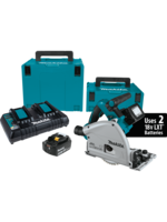 Makita 36V (18V X2) LXT® Brushless 6-1/2" Plunge Circular Saw Kit, dual port charger, 2 ea. case (5.0Ah)