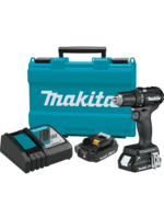 Makita 18V LXT® Lithium-Ion Sub-Compact Brushless Cordless 1/2" Driver-Drill Kit, 2-speed, var. spd., L.E.D. Light, case (2.0Ah)