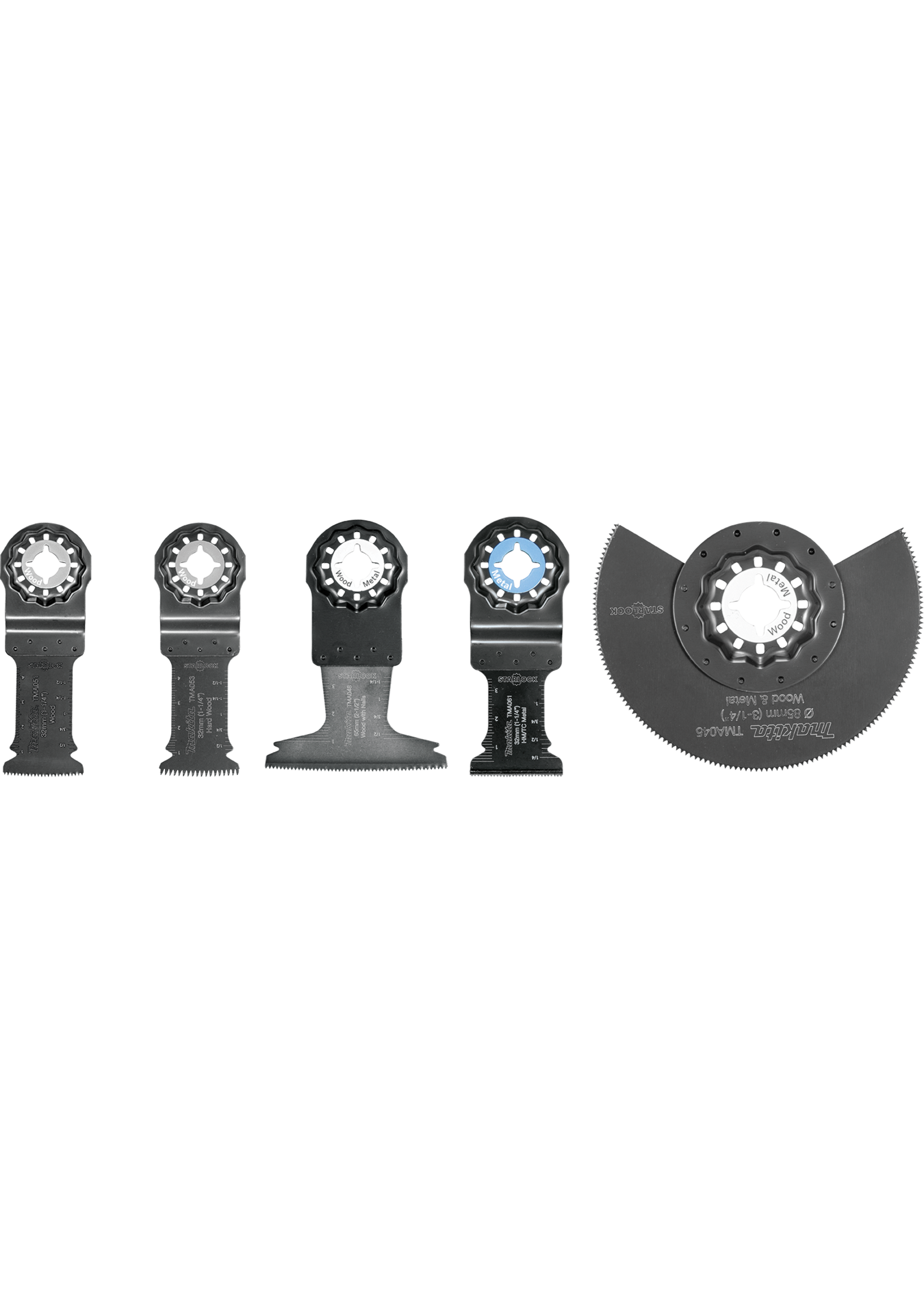 Makita Starlock® Oscillating Multi-Tool 5-Piece Accessory Cutting Blade Set with Case
