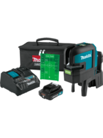 Makita 12V max CXT® Self-Leveling Cross-Line/4-Point Green Laser Kit, bag, with one battery (2.0Ah)