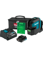Makita 12V max CXT® Self-Leveling Cross-Line Green Laser Kit, bag, with one battery (2.0Ah)