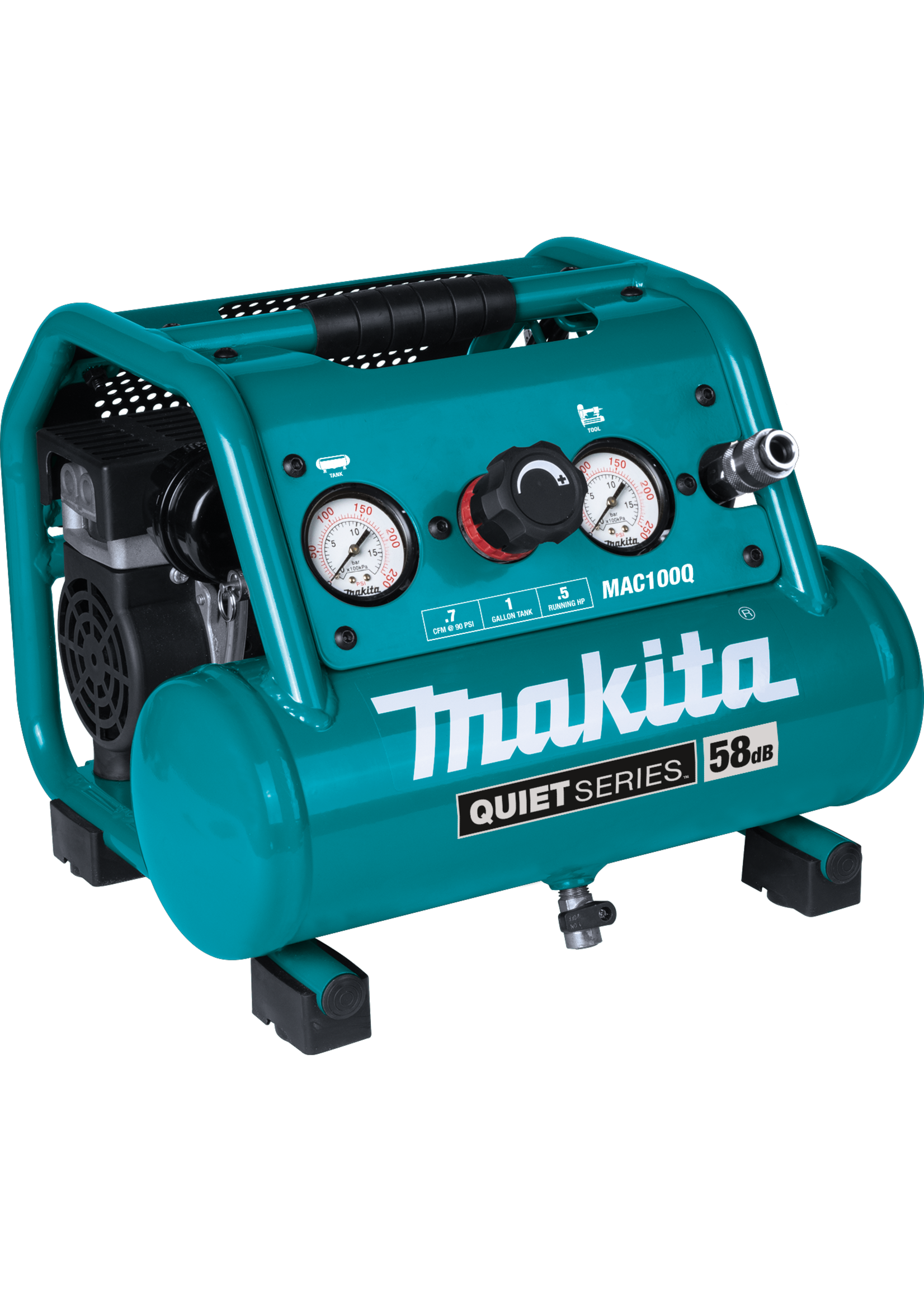 Makita Quiet Series 1/2 HP, 1 Gallon Compact, Oil-Free, Electric Air Compressor