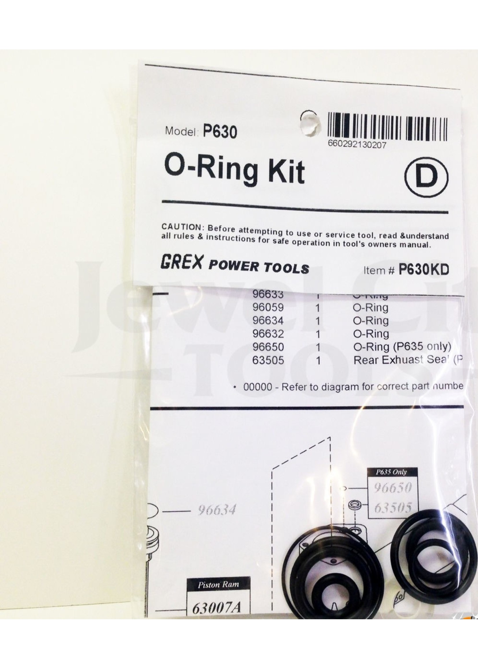 Grex P630KD -  O ring kit for P630