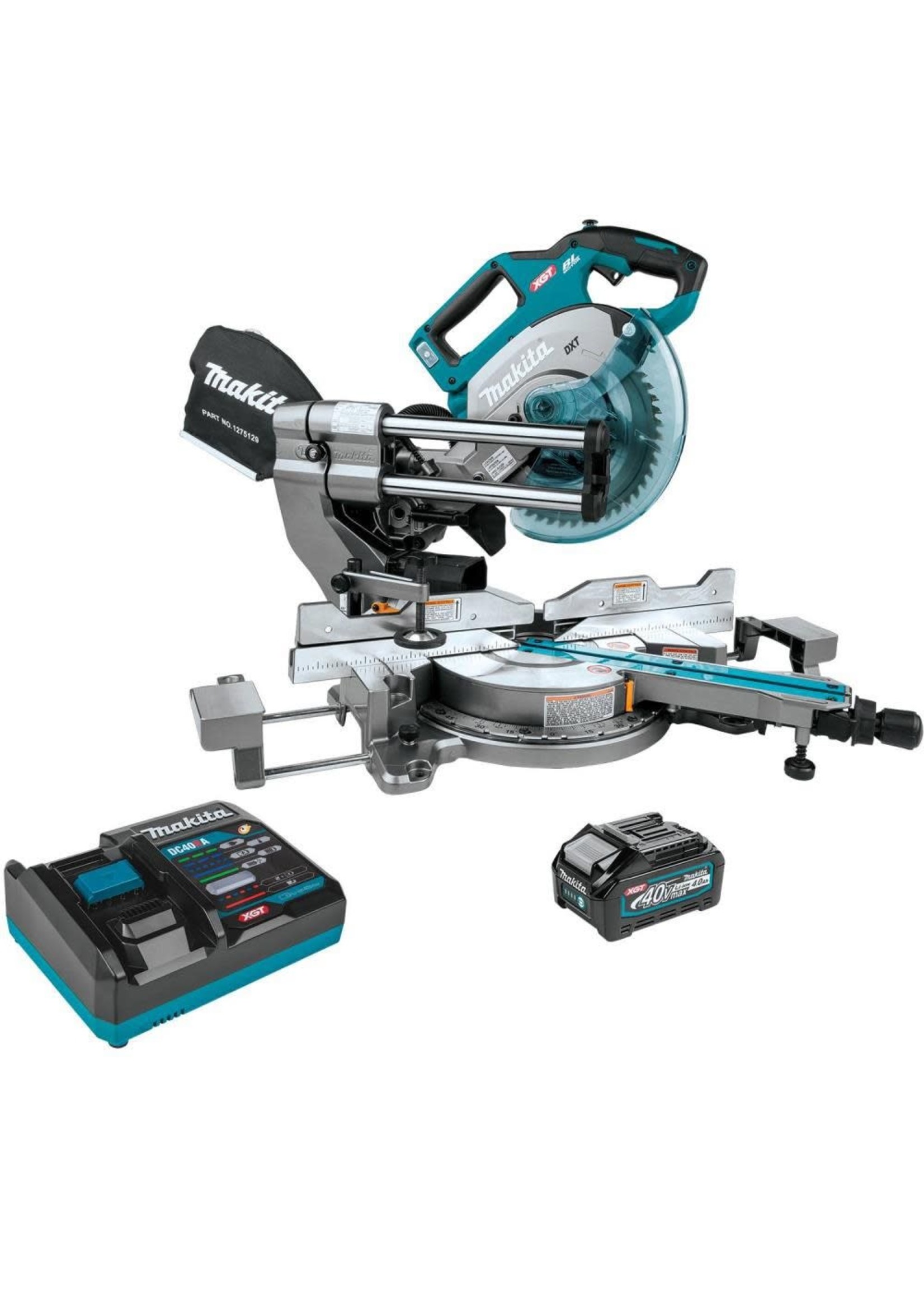 Makita GSL02M1 40V max XGT® Brushless Cordless 8-1/2" Dual-Bevel Sliding Compound Miter Saw Kit, AWS® Capable, with one battery (4.0Ah)