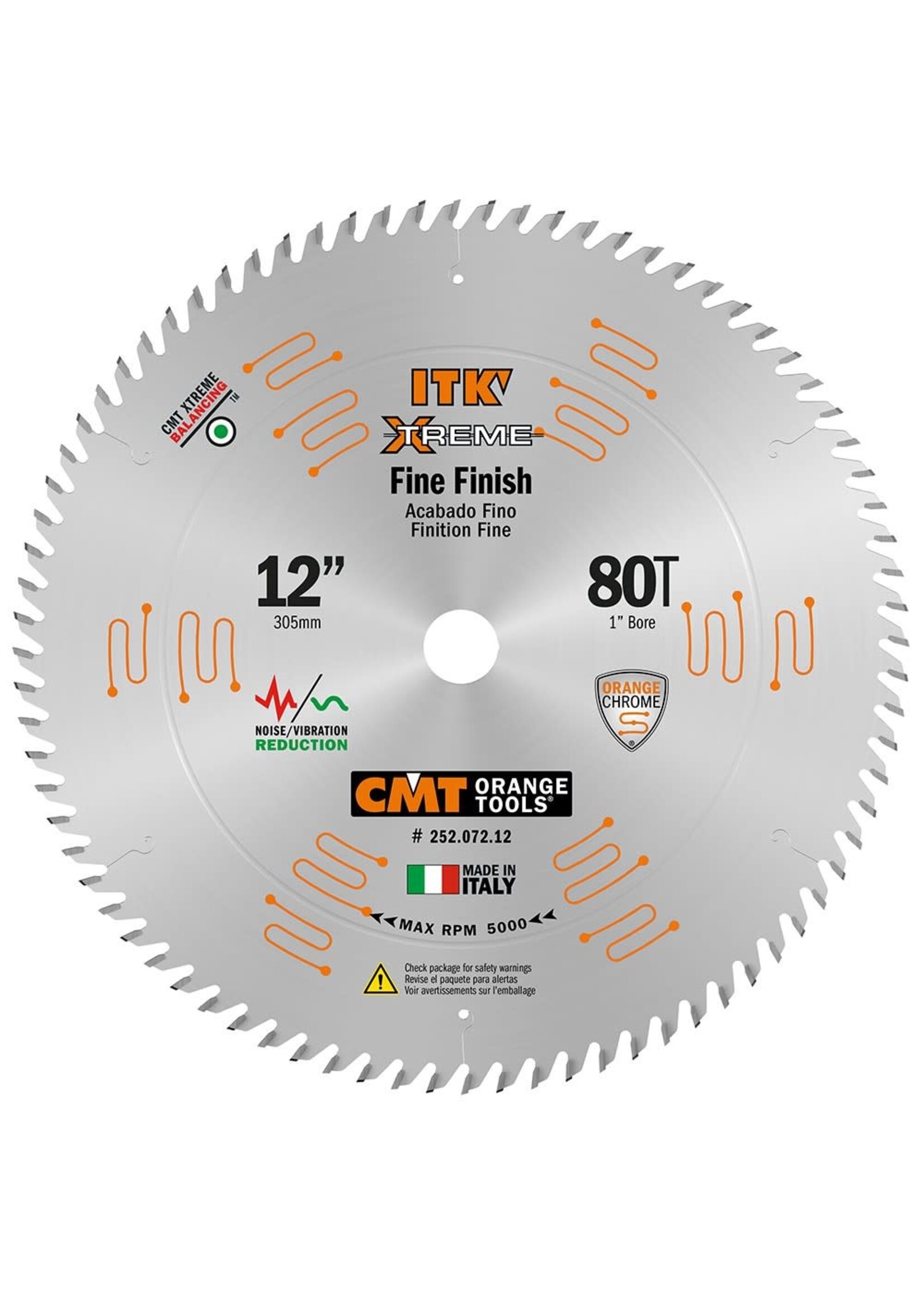 CMT 252.072.12 ITK FINE CUT OFF BLADE 12x0.110/0.087x1inch T=80 ATB
