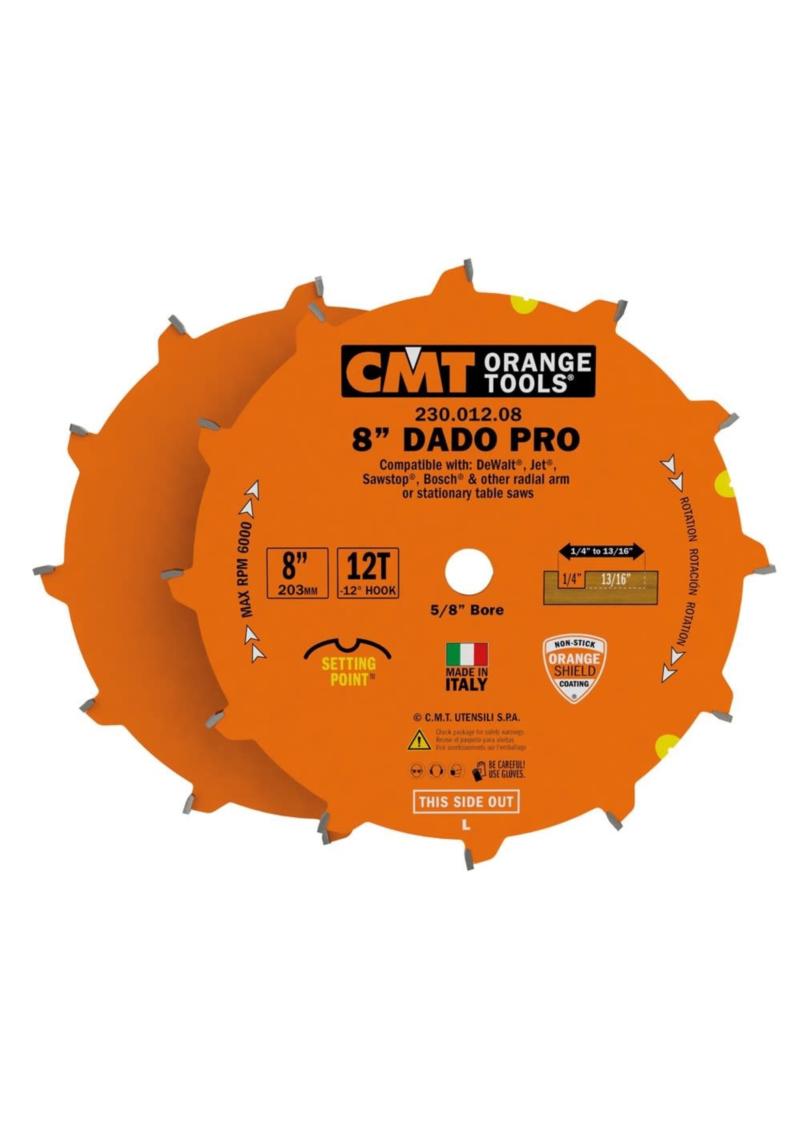 CMT 230.012.08 PRO DADO 8''x12x5/8''