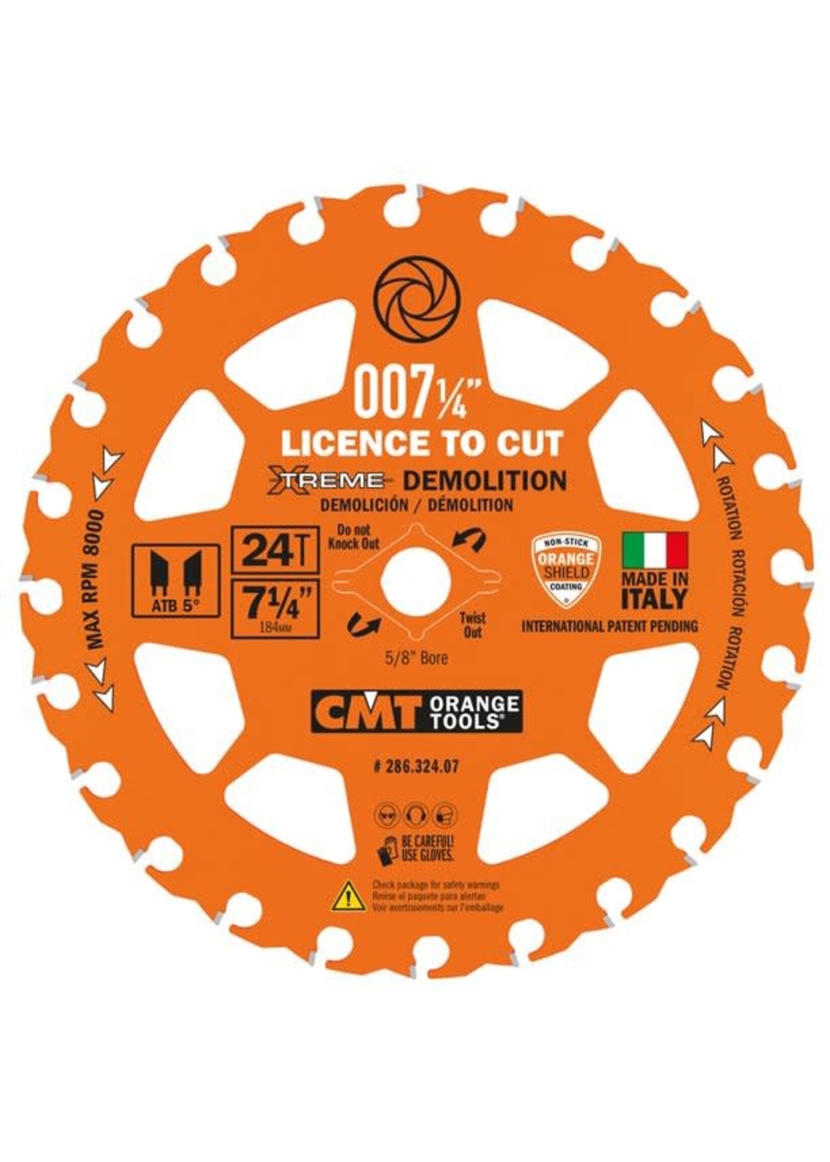 CMT 286.324-07 ITK XTREME FRAMING BLADE 7-1/4"x T24 (Carded)