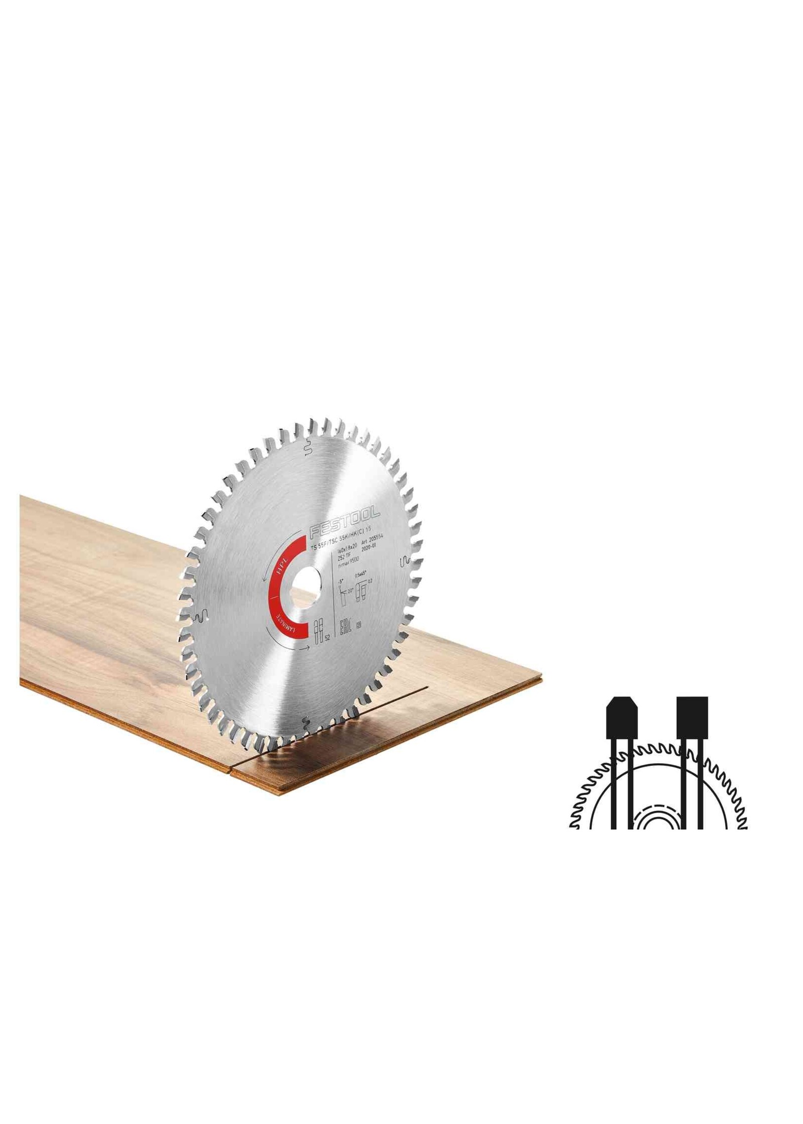 Festool 205773  Saw Blade HW 168X1,8X20 TF52L
