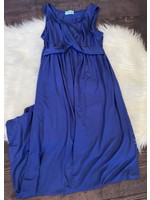 PS Kate Royal Blue Full Length Twist Dress