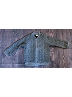 Boys Gray Cable Knit Zip Up Sweatshirt
