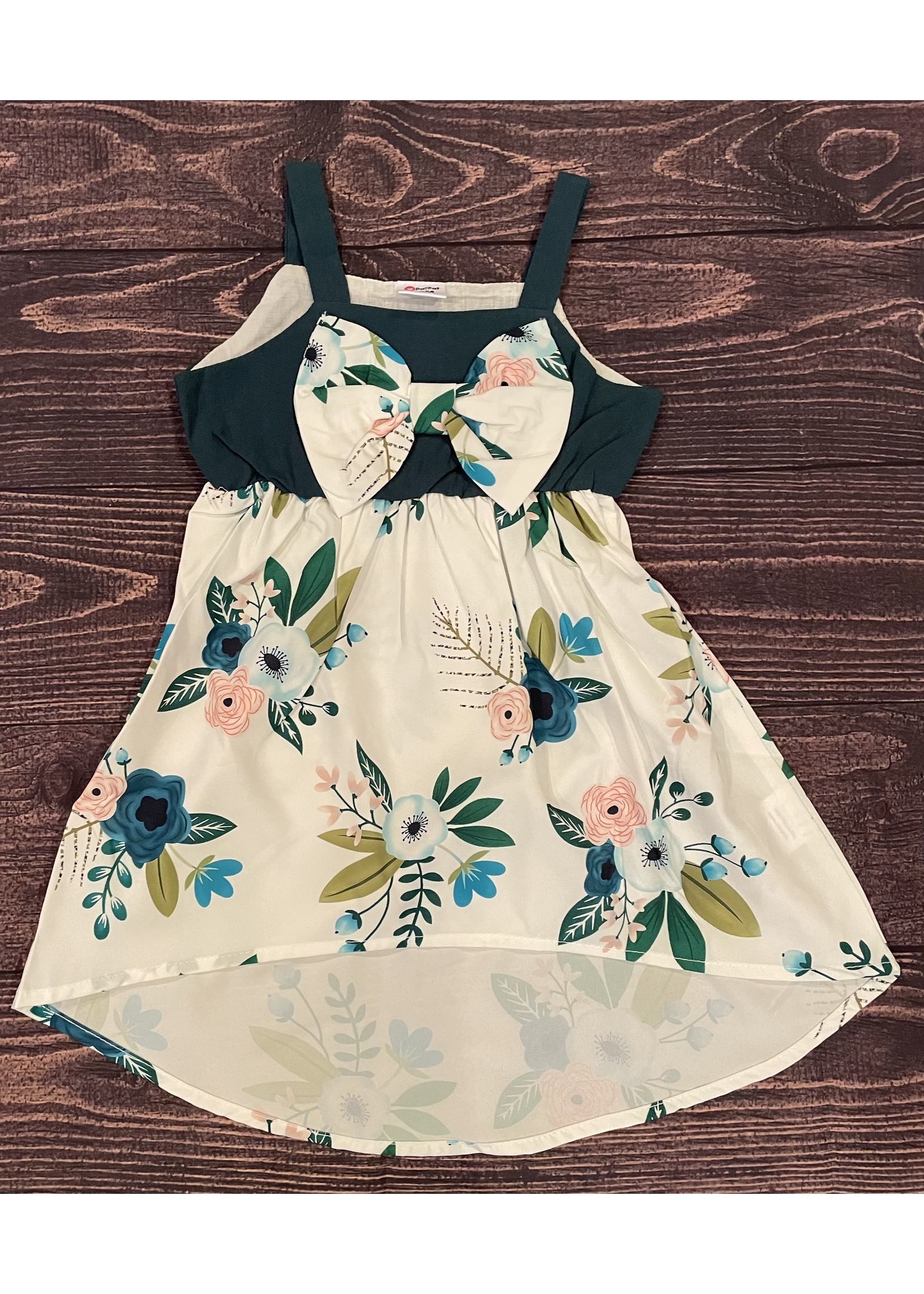 Mommy and Me Green Floral Dress