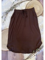 Brown Mid Length Skirt
