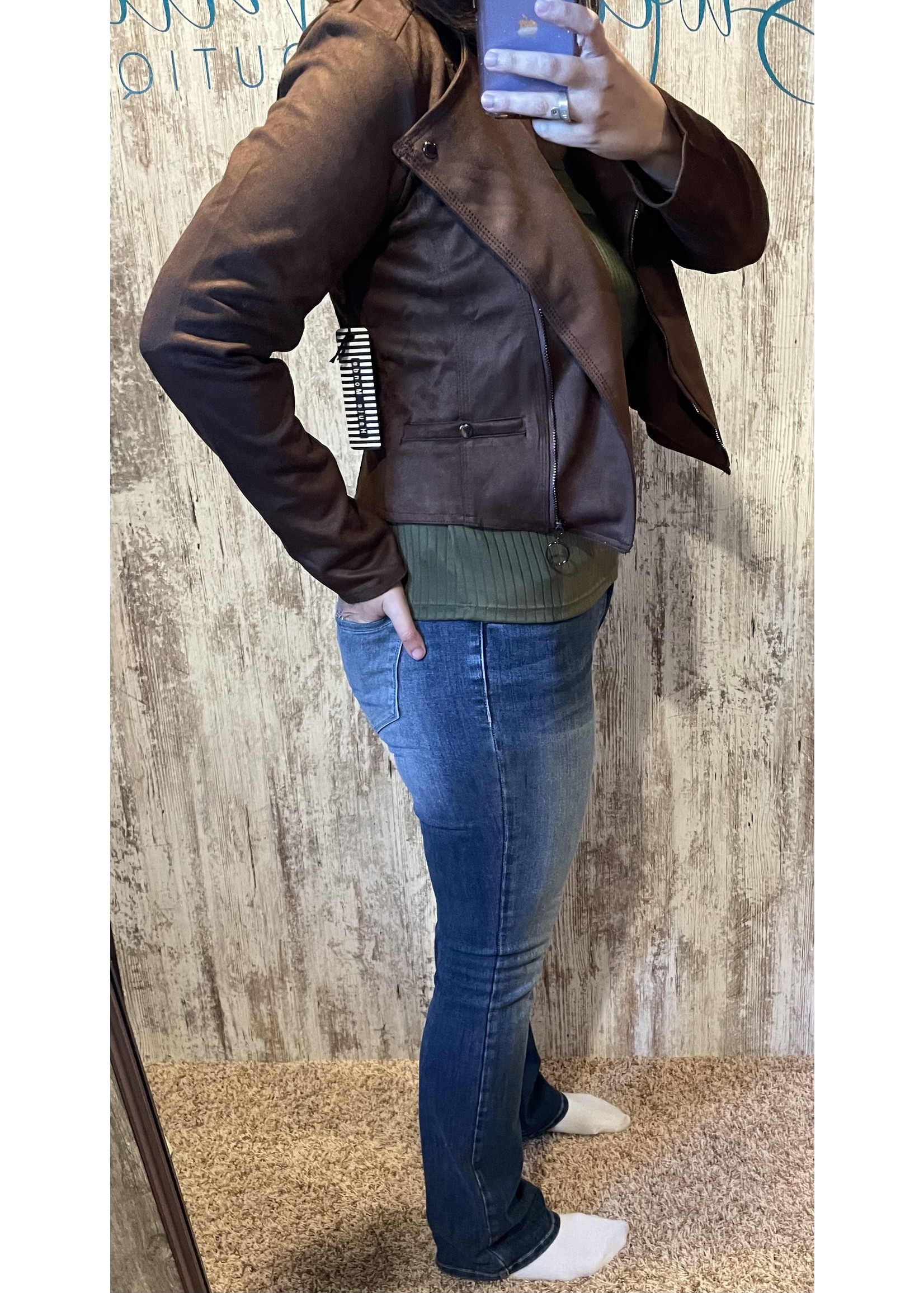 Suede Biker Jacket