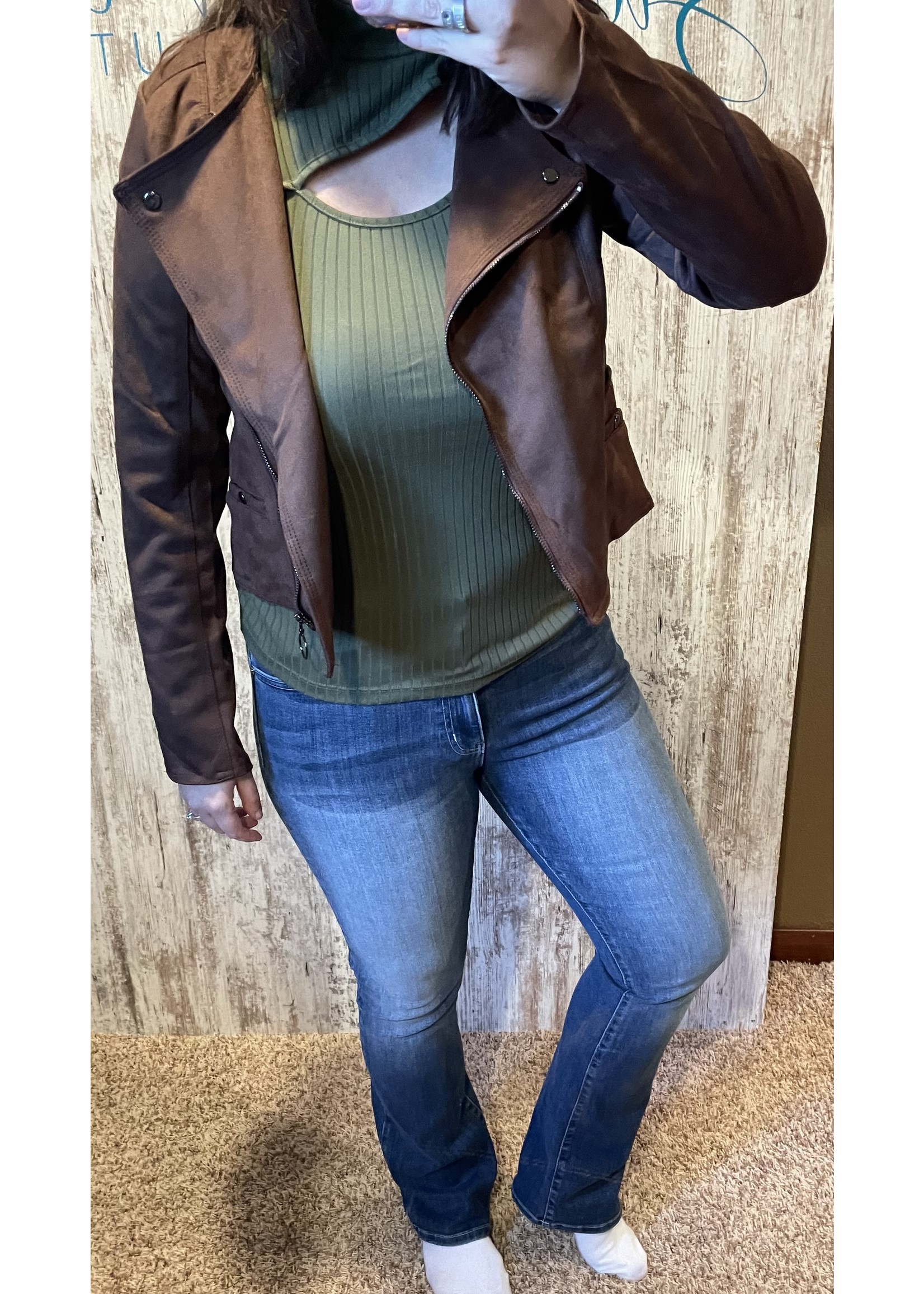 Suede Biker Jacket