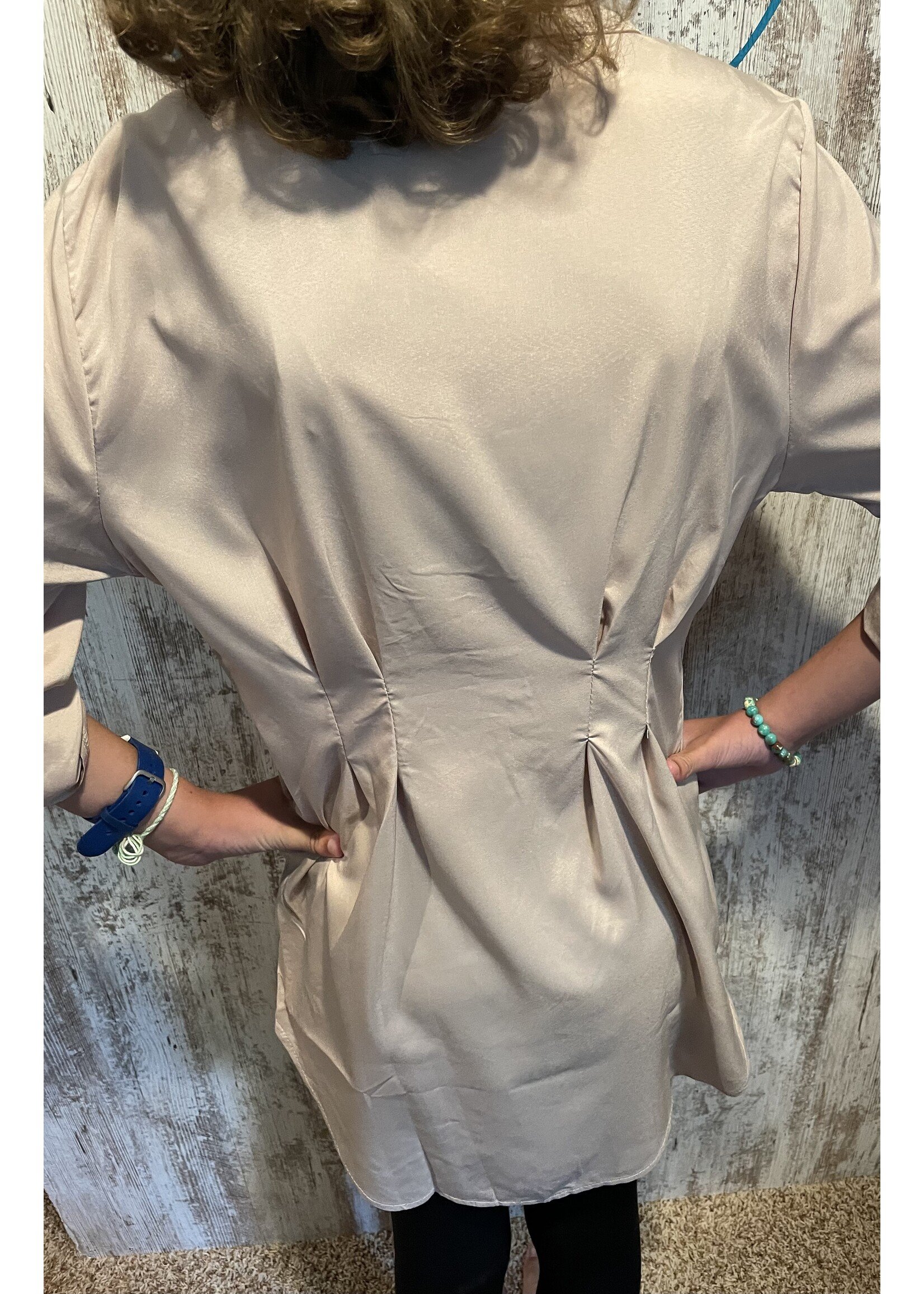 Khaki Fitted Button Tunic