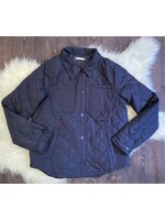 Navy Quilted Shacket