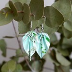Origami Earrings - Small Leaves (12 colors)