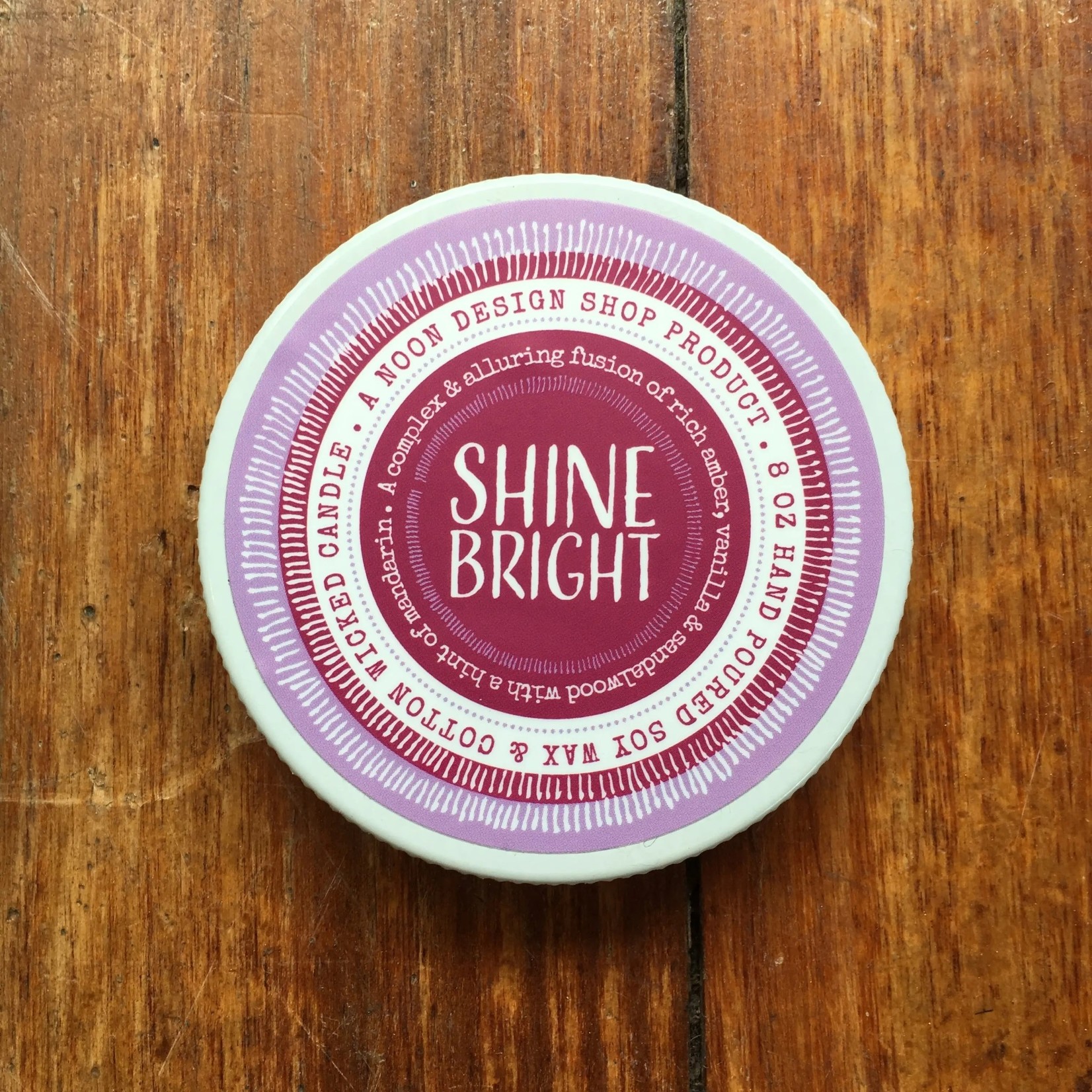 Shine Bright Candle 8oz: Sandalwood + Vanilla
