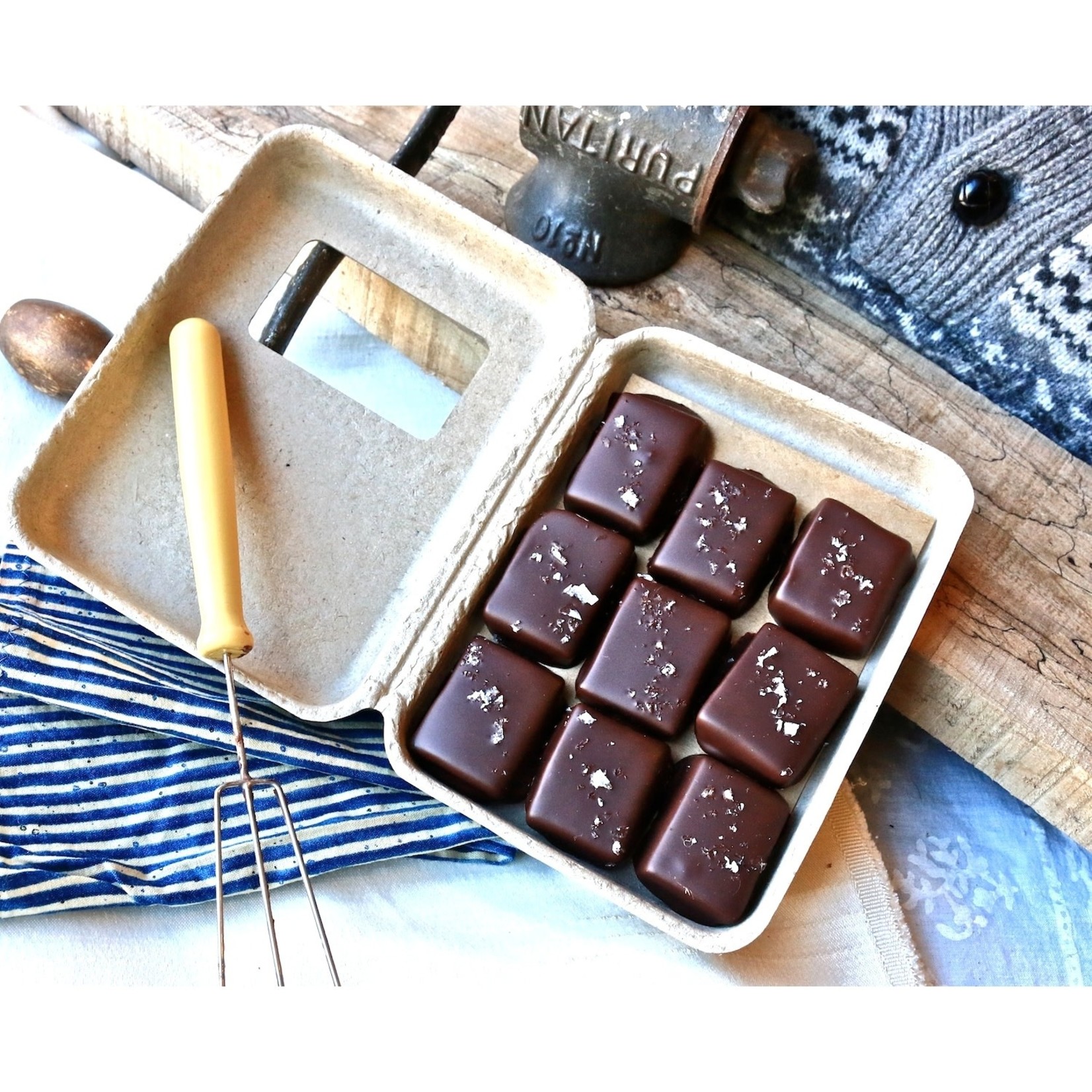 9 Piece Dark Chocolate Covered Salted Caramels