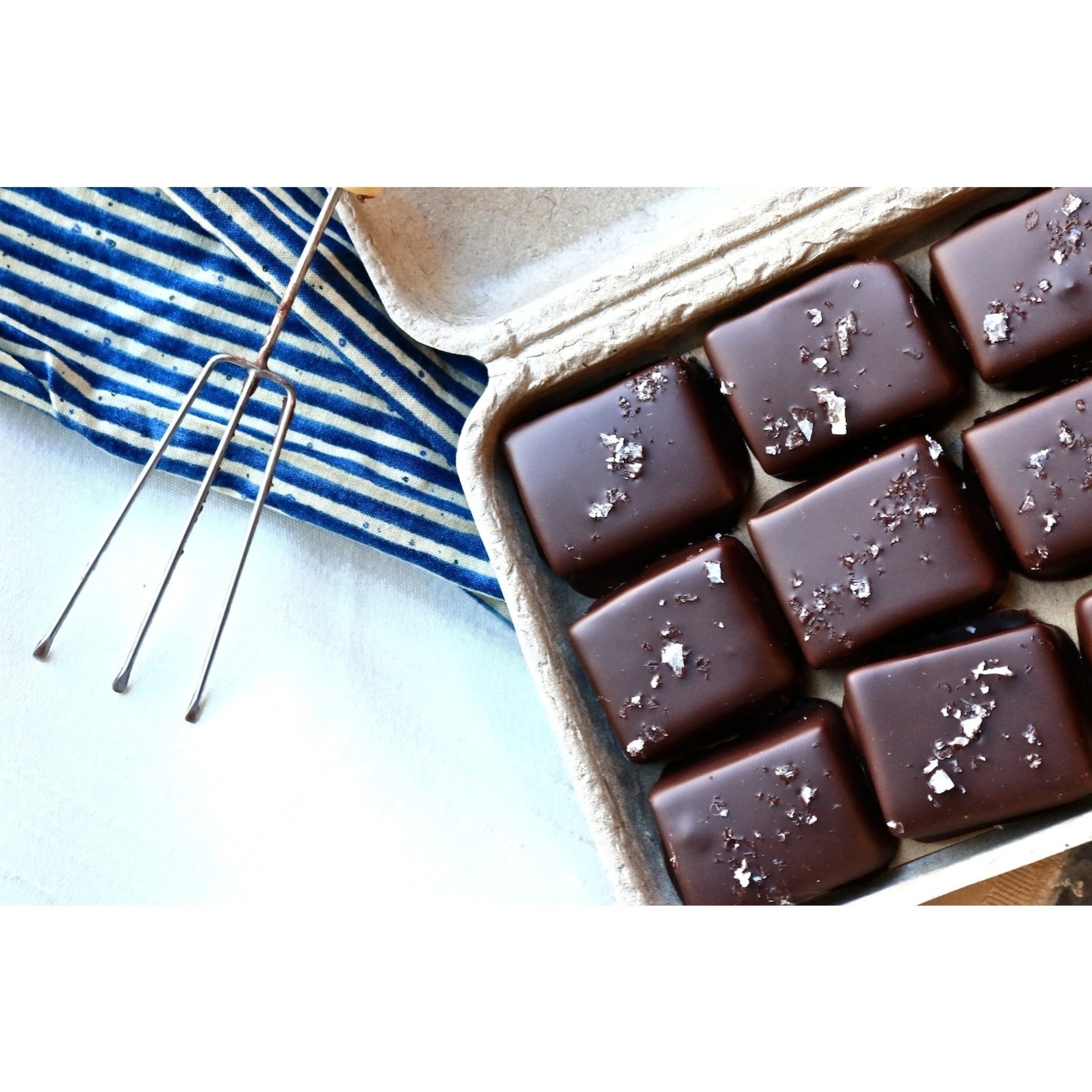 9 Piece Dark Chocolate Covered Salted Caramels