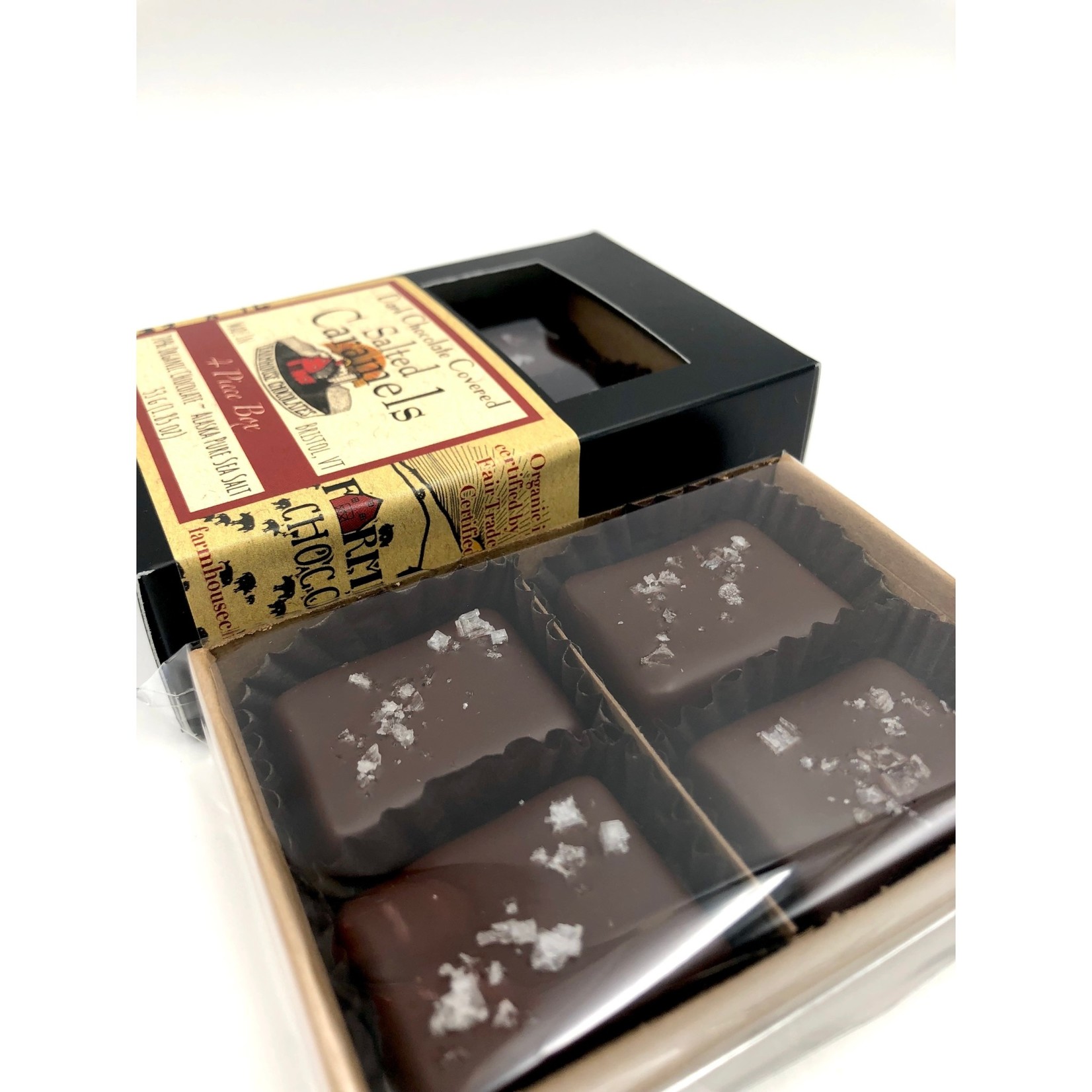 4 Piece Dark Chocolate Covered Salted Caramels