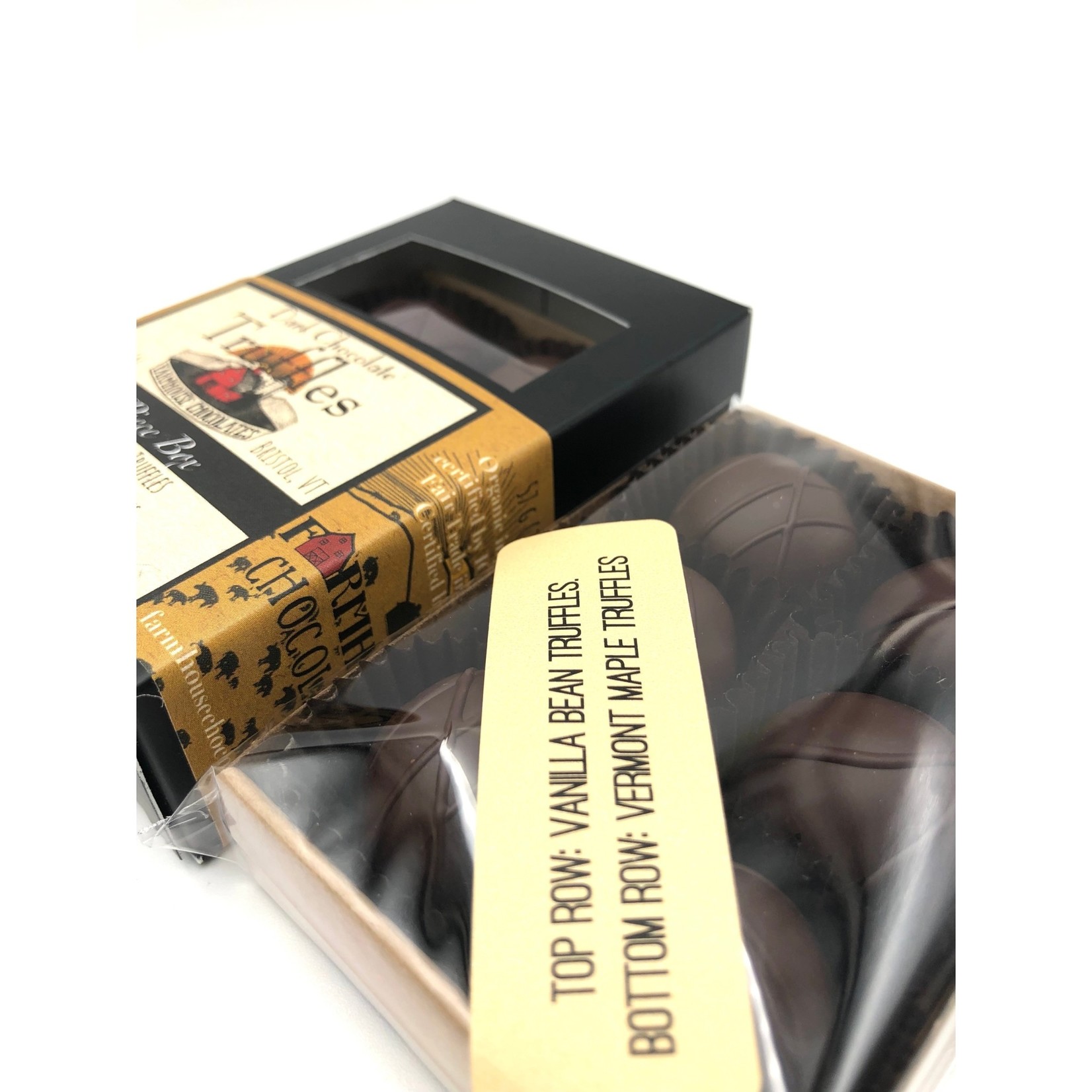 Dark Chocolate Vanilla & Maple Truffles (4 Piece Box)